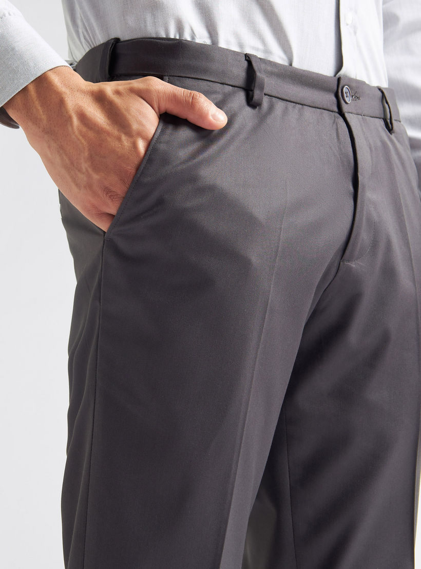 Solid Slim Fit Trousers with Pockets-men-clothing-bottoms-trousersandchinos-trousers-image-4