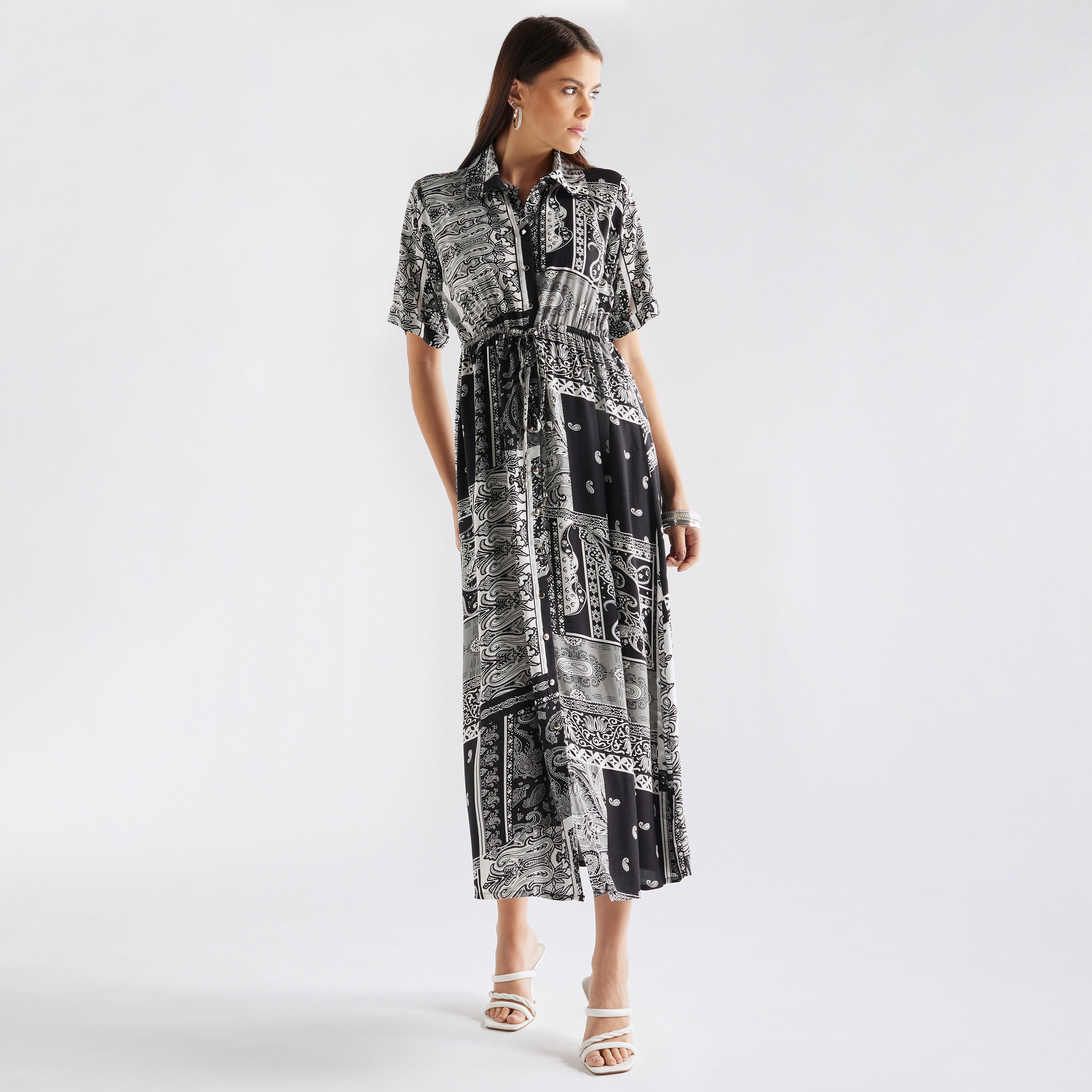 فستان قميص رايون بطبعات وأربطة-women-clothing-dresses-image-2