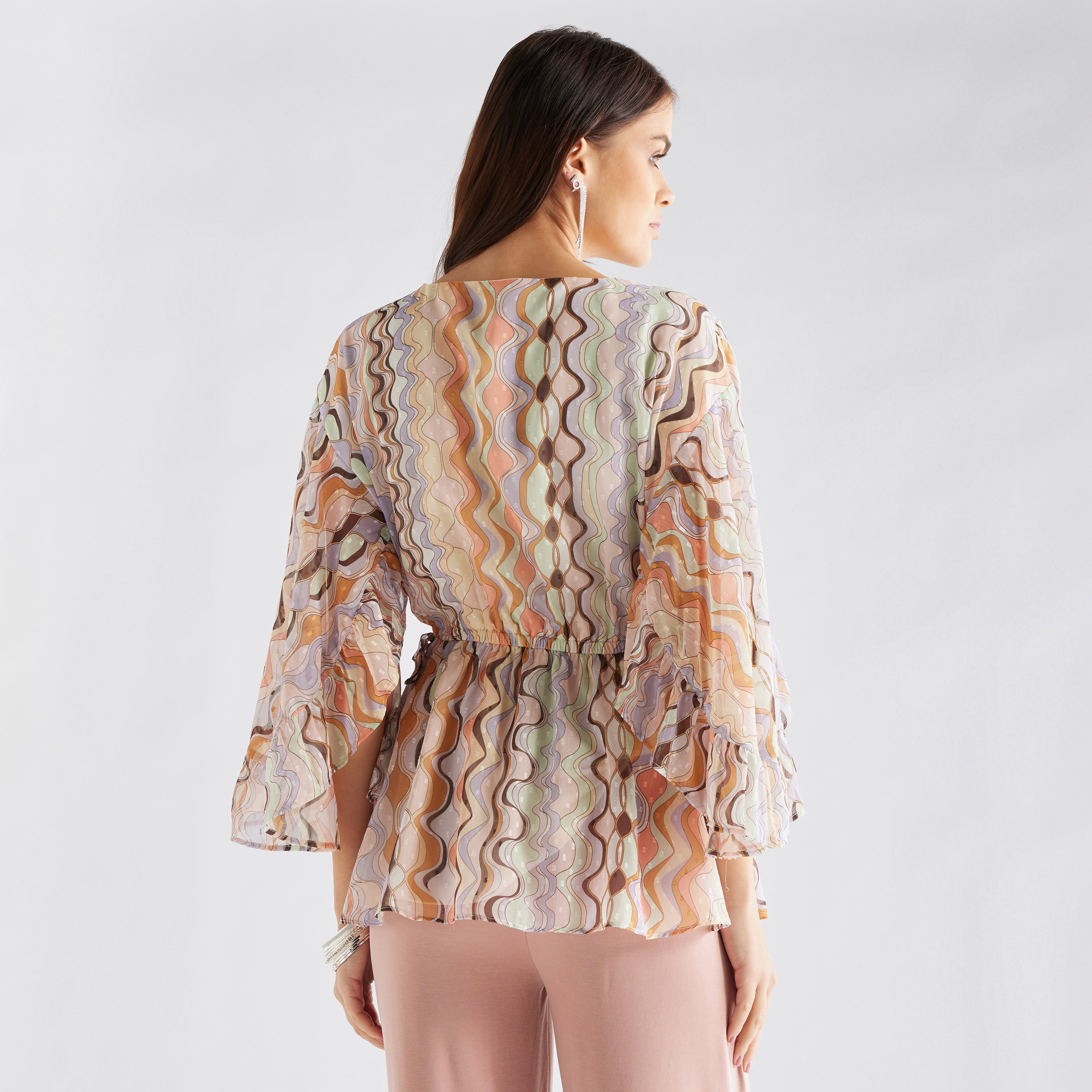 All-Over Print Top with Volume Sleeves-women-clothing-shirtsandblouses-blouses-image-3