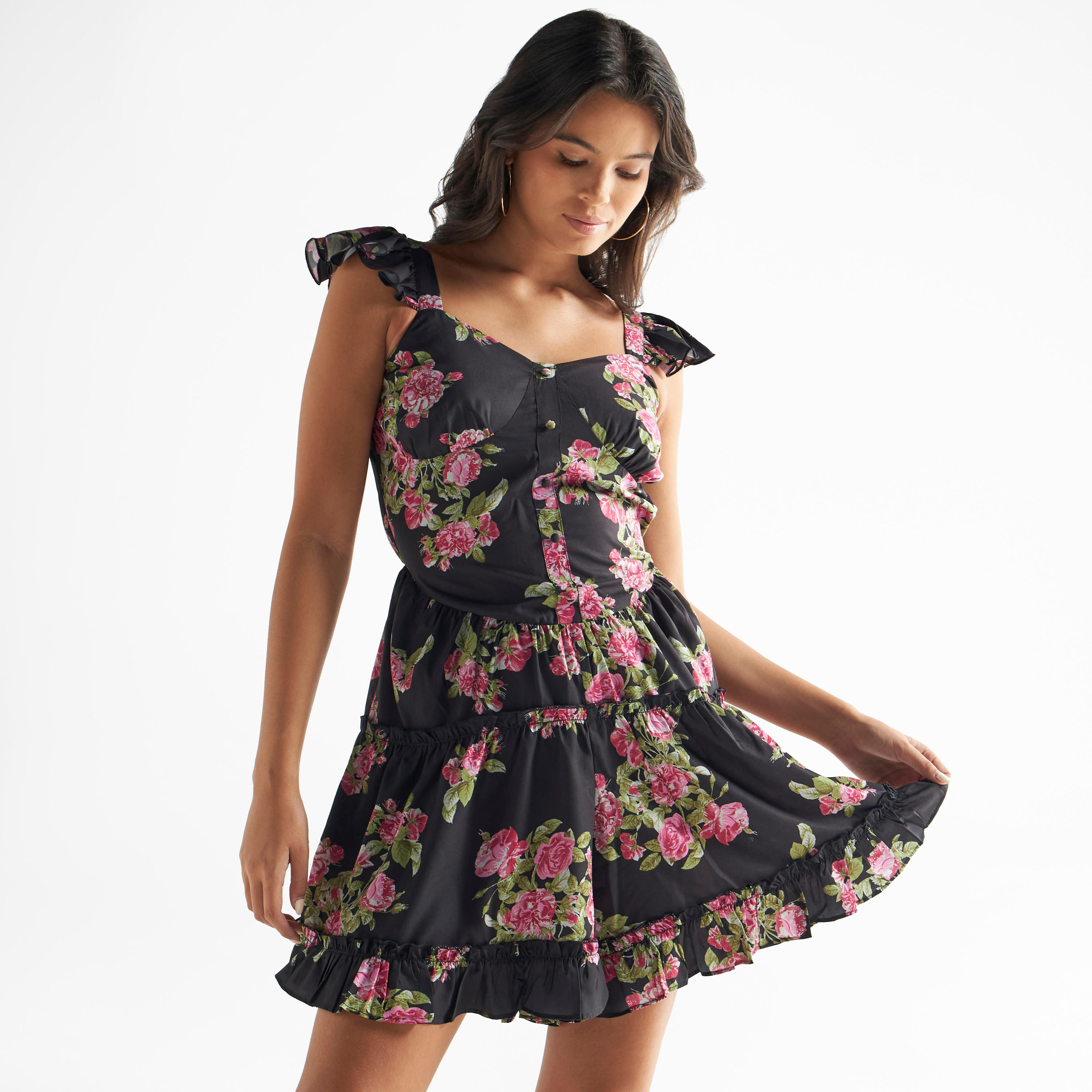 All-Over Floral Print Sleeveless Playsuit with Ruffles-women-clothing-jumpsuits-image-1