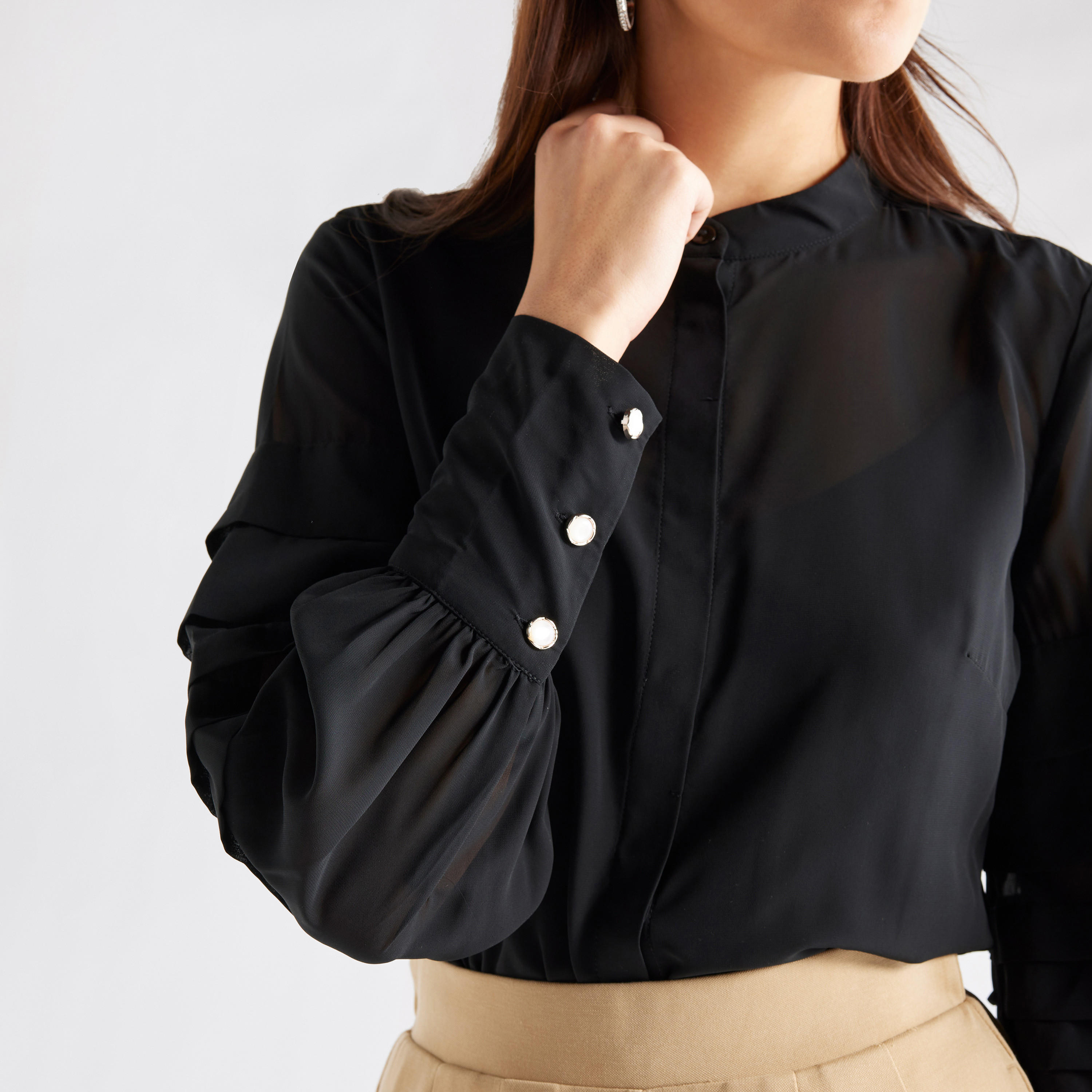 بلوزة سادة بأكمام طويلة-women-clothing-shirtsandblouses-blouses-image-1