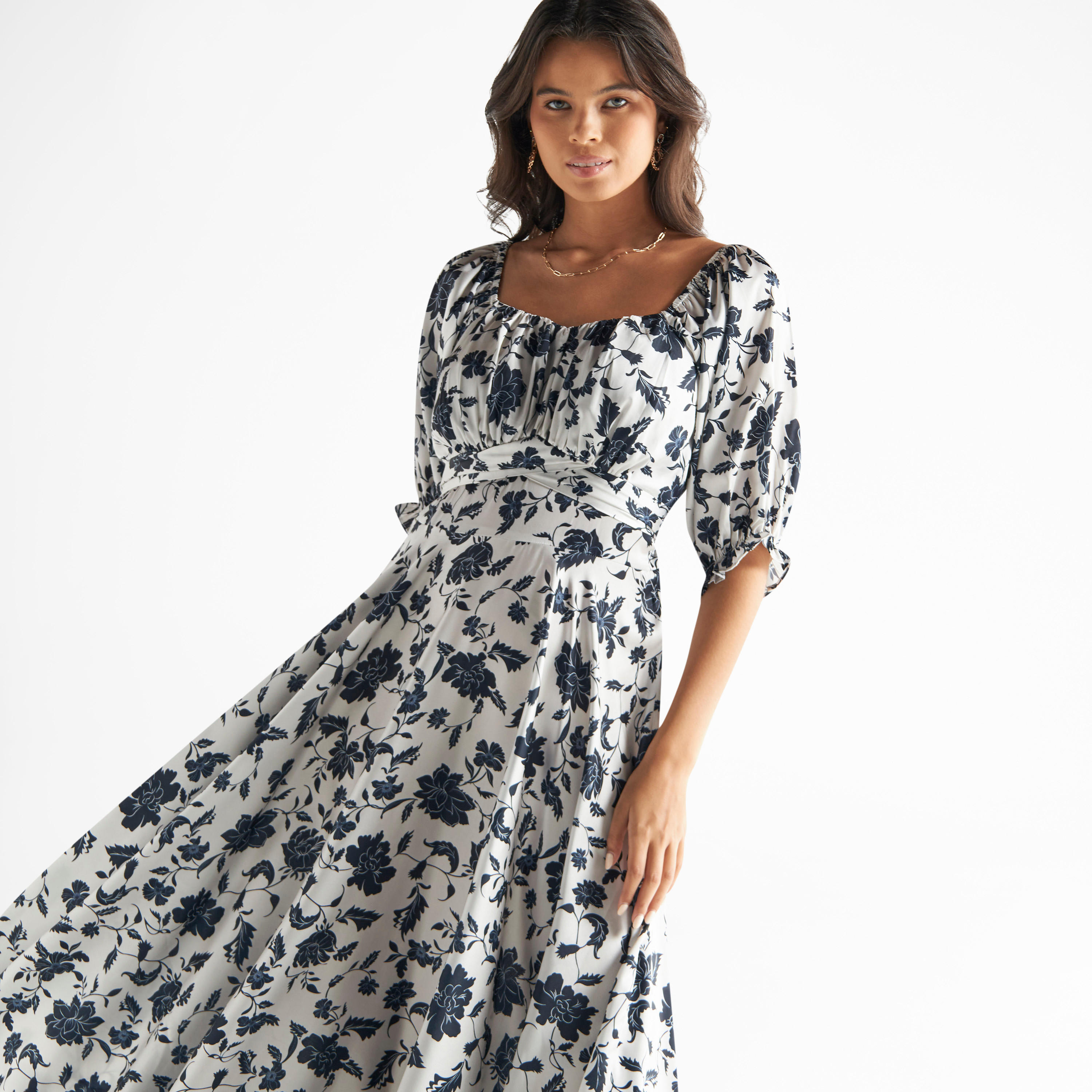فستان بحزام ربط وطبعات أزهار-women-clothing-dresses-image-2