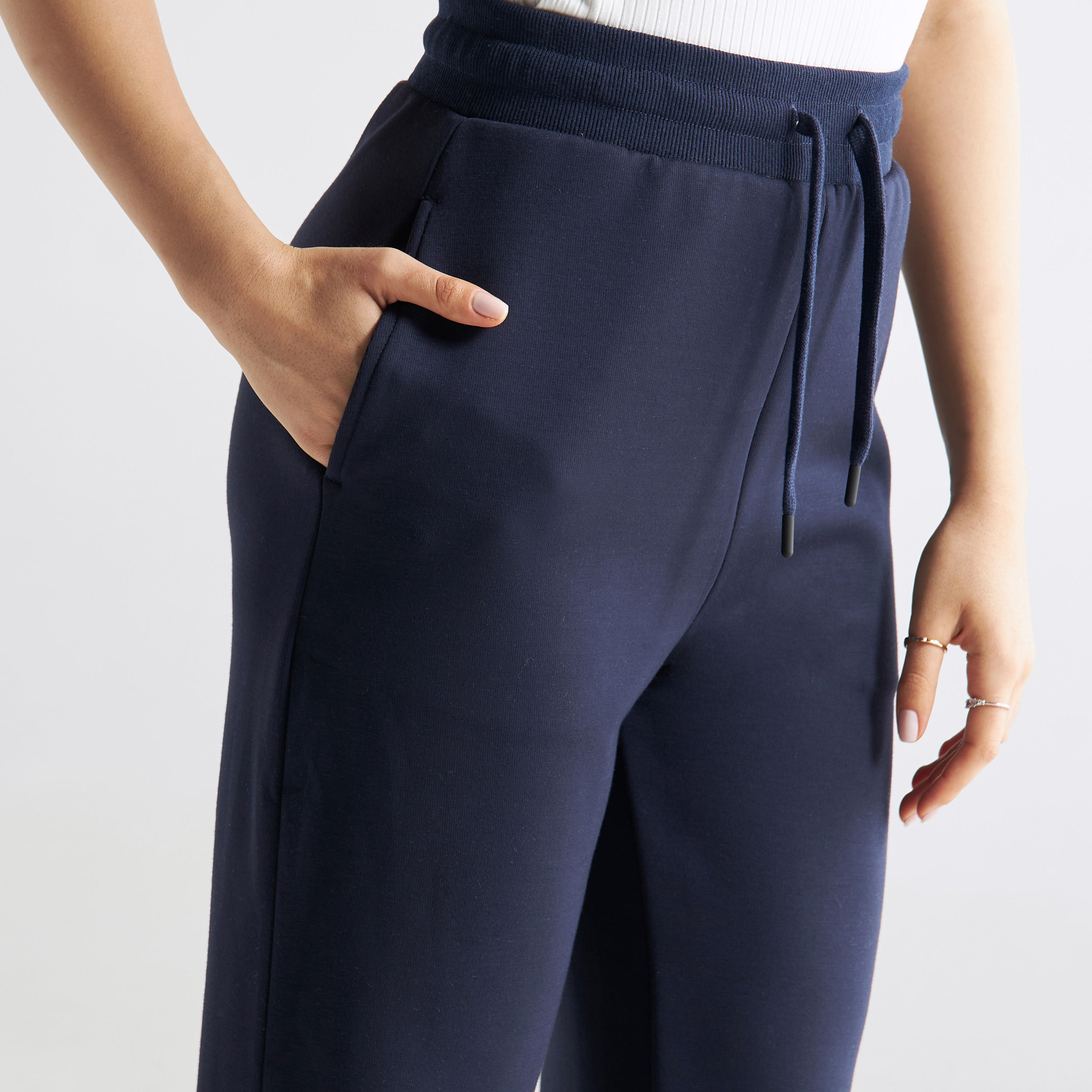 Long Knit Pants with Elasticated Waistband and Pockets-women-clothing-bottoms-trousers-image-4