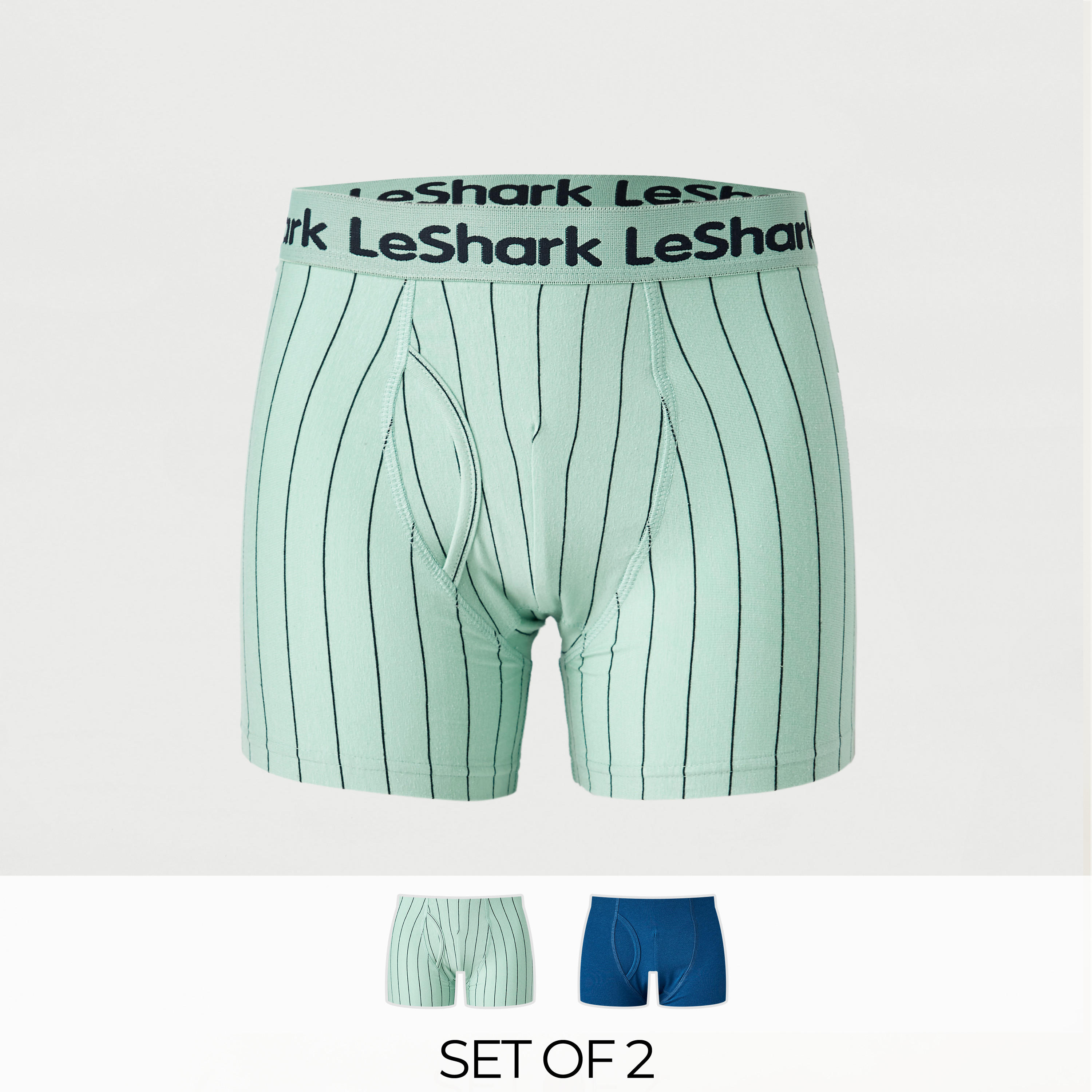 طقم بوكسر من قطعتين متنوعتين بخصر مطاطي بطبعات من لي شارك-men-clothing-innerwear-underwear-image-1
