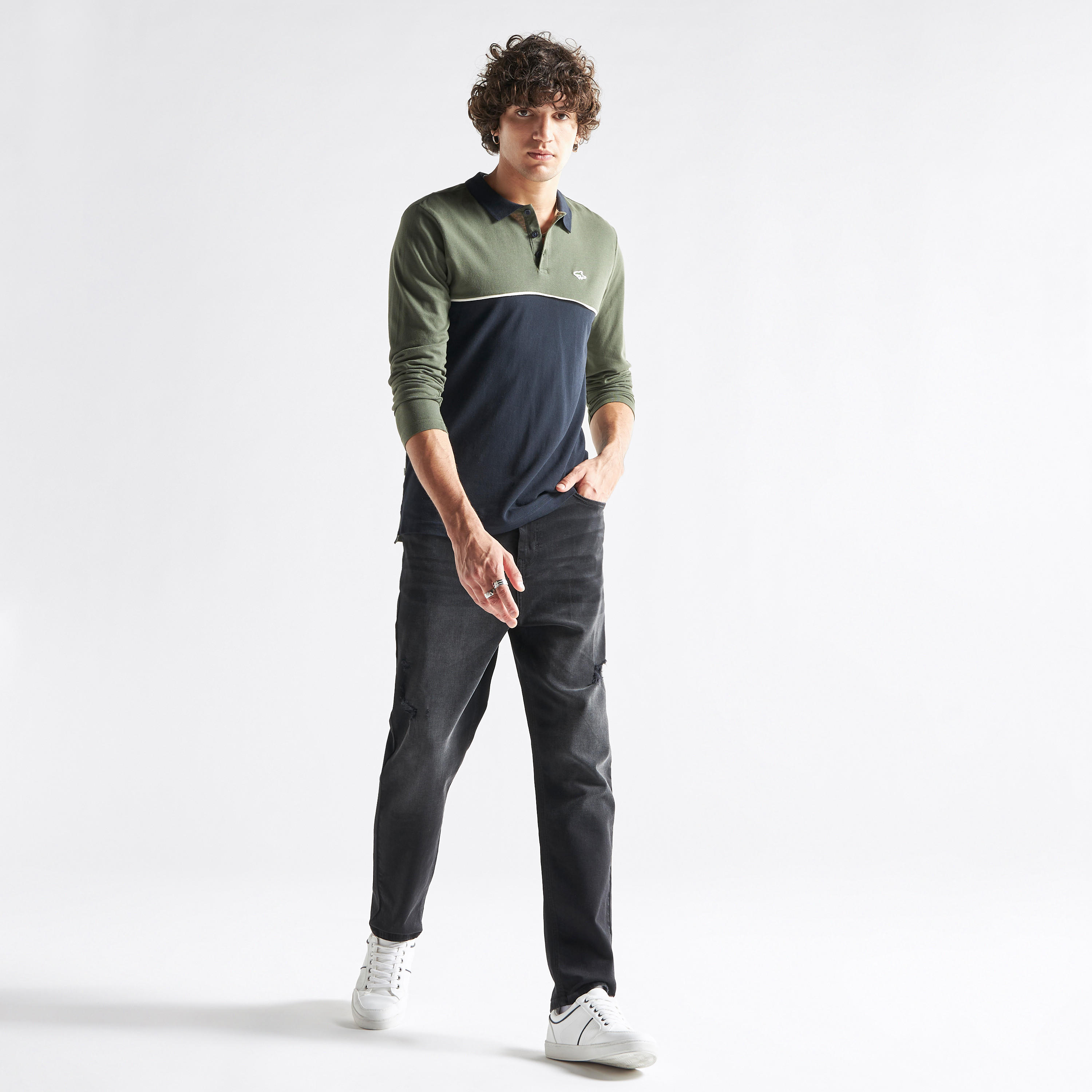 تيشيرت بولو بأكمام طويلة من لي شارك-men-clothing-tshirtsandpolos-polos-image-2