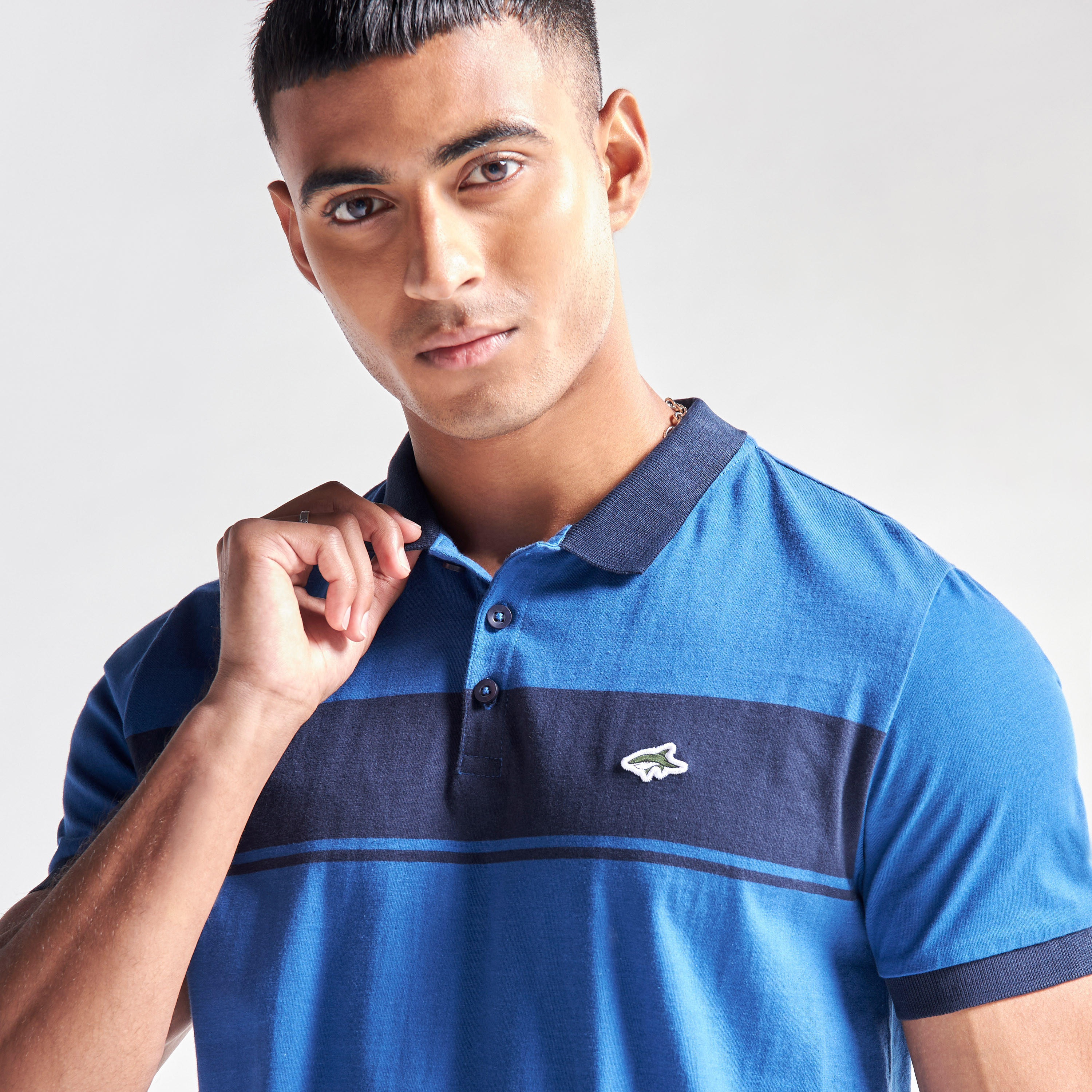 تيشيرت بولو كتل ملونة بأكمام قصيرة من لي شارك-men-clothing-tshirtsandpolos-polos-image-4
