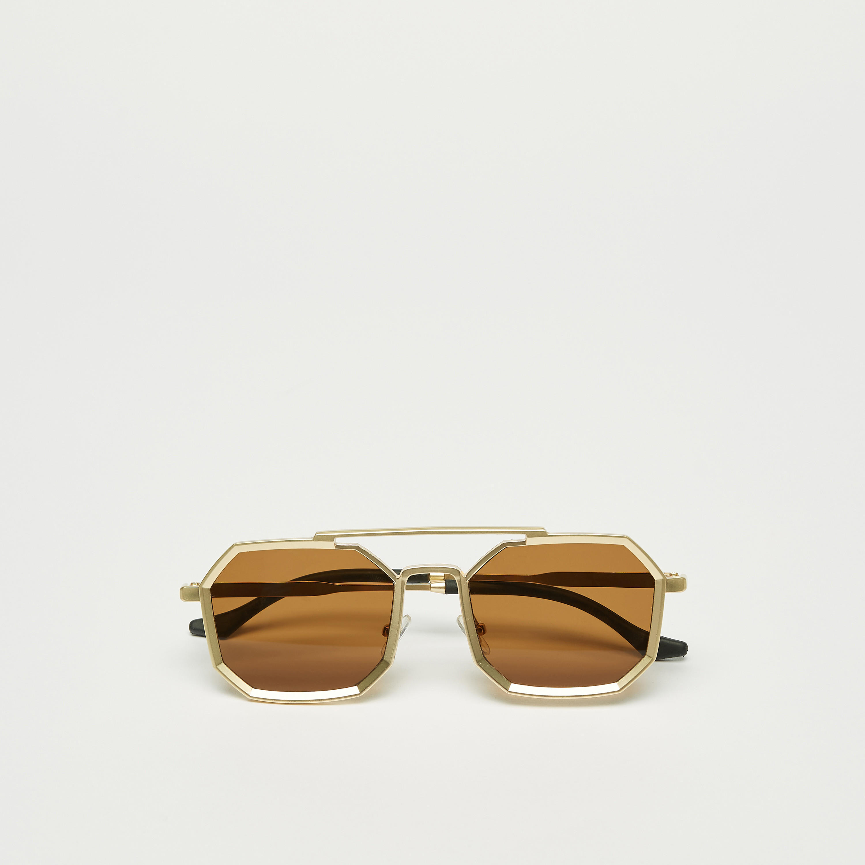 نظارة شمسية بعدسات ملونة وإطار كامل سداسي ووسادات أنف-men-sunglasses-image-1