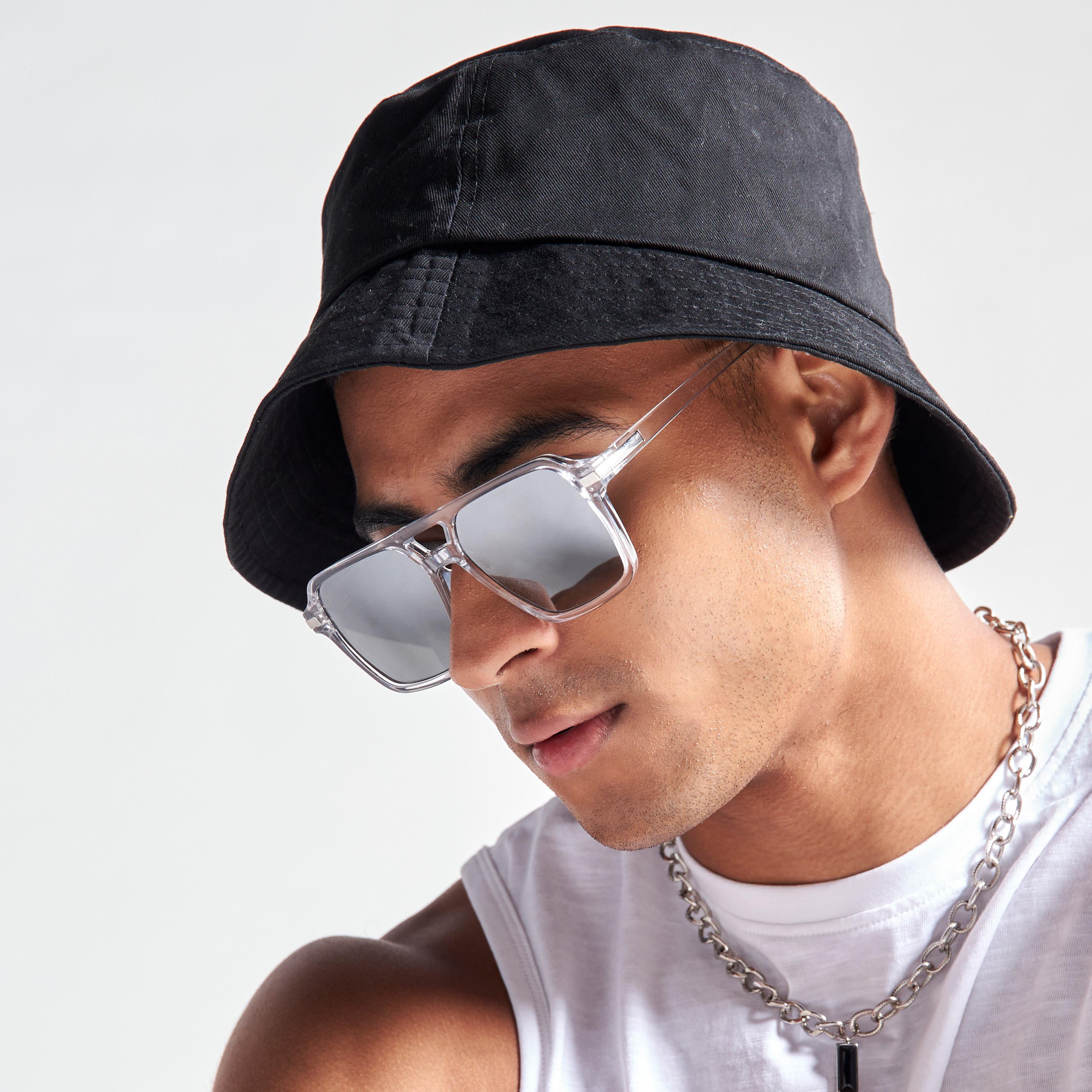 Tinted Lens Full Rim Sunglasses with Nose Pads-men-sunglasses-image-2