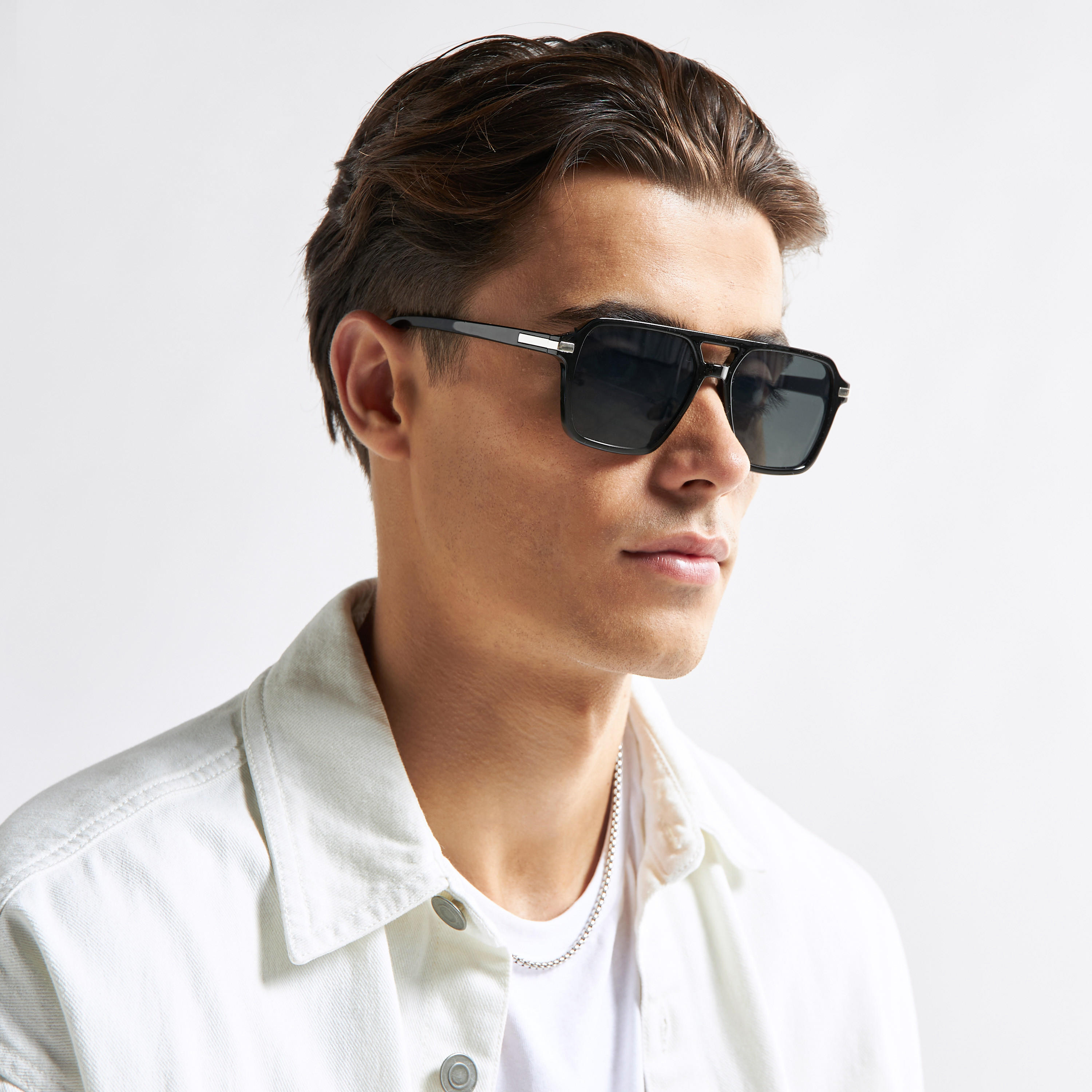 نظّارة شمسيّة بإطار كامل وعدسات ملوّنة ووسادات أنف-men-sunglasses-image-2