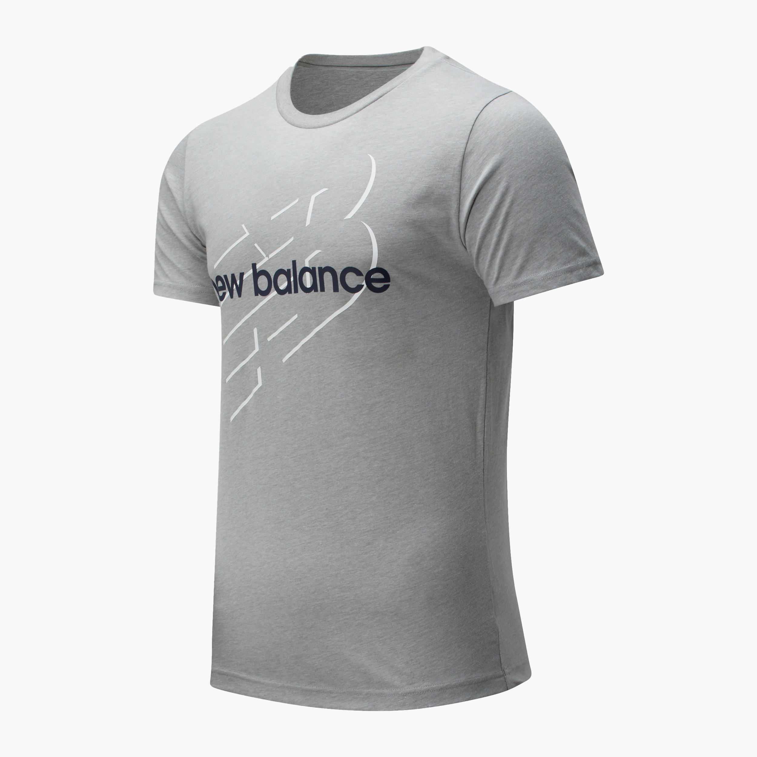 تيشيرت بطبعات وأكمام قصيرة كلاسيك من نيو بالانس-men-clothing-sportswearandactivewear-tshirtsandpolos-image-1