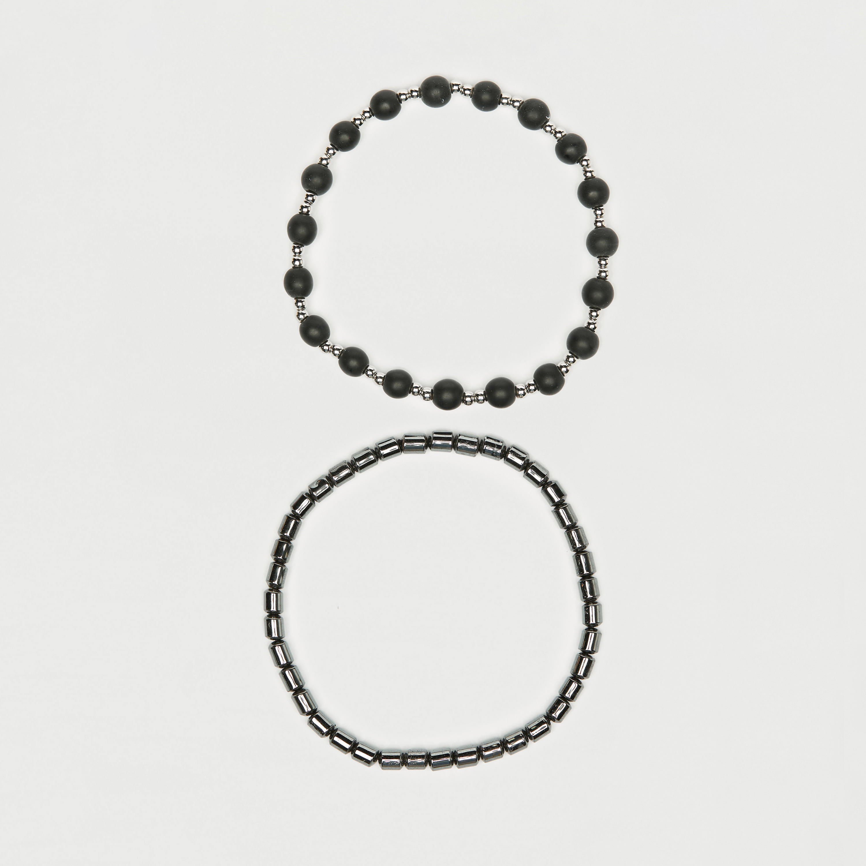 أساور متنوعة مزيّنة بالخرز - طقم من قطعتين-men-watchesandjewellery-bracelets-image-4