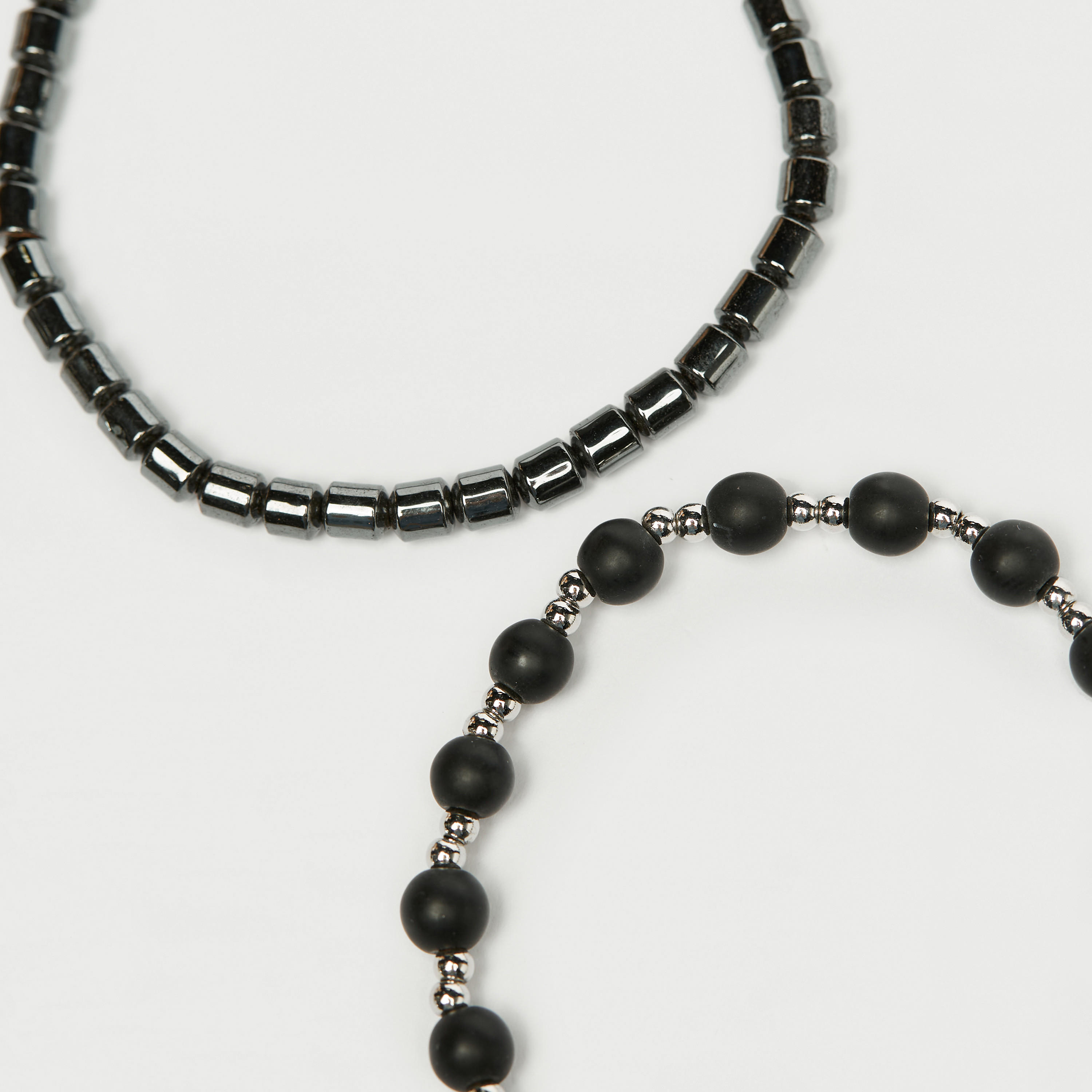 أساور متنوعة مزيّنة بالخرز - طقم من قطعتين-men-watchesandjewellery-bracelets-image-1
