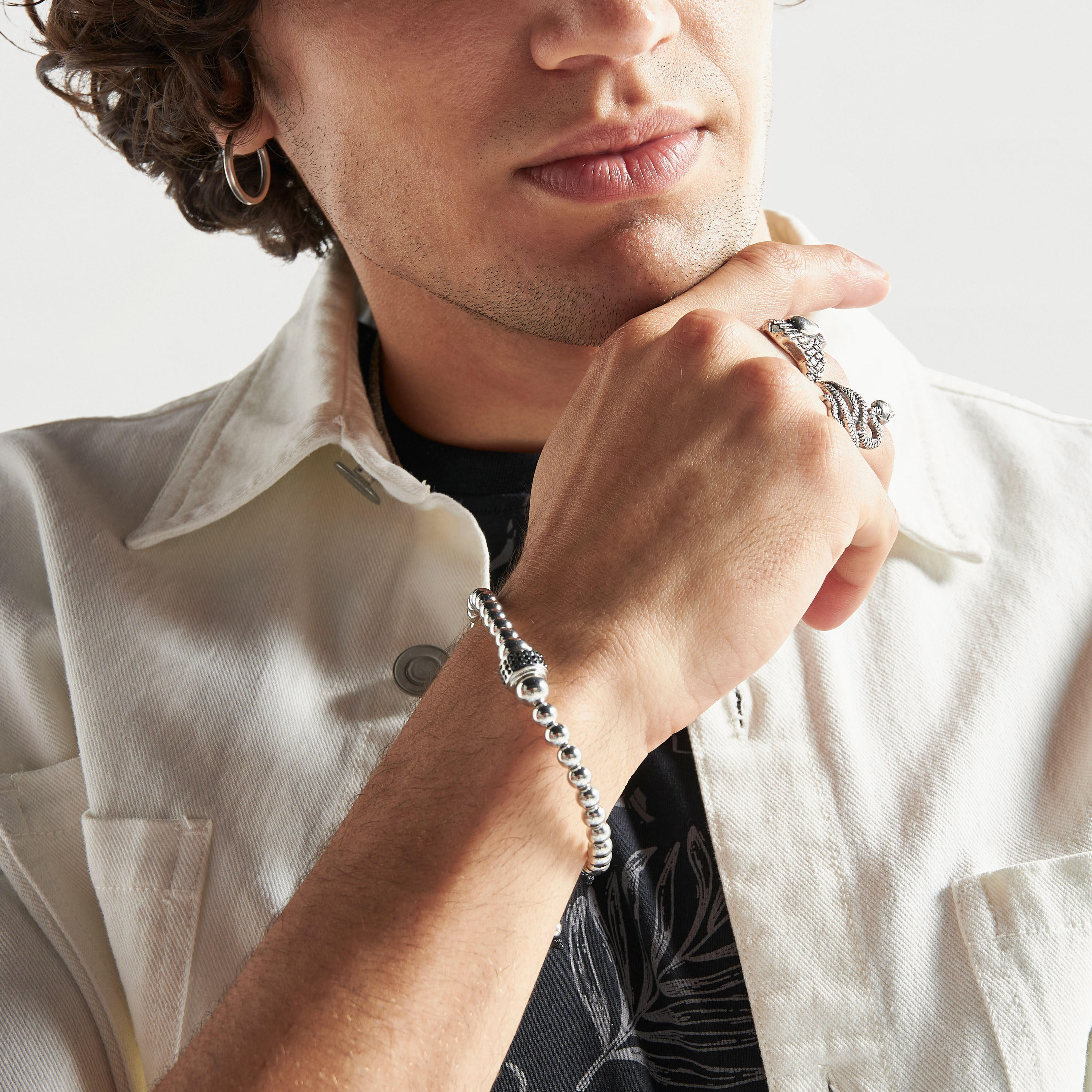 سوار خرز معدني مع رباط إغلاق-men-watchesandjewellery-bracelets-image-3