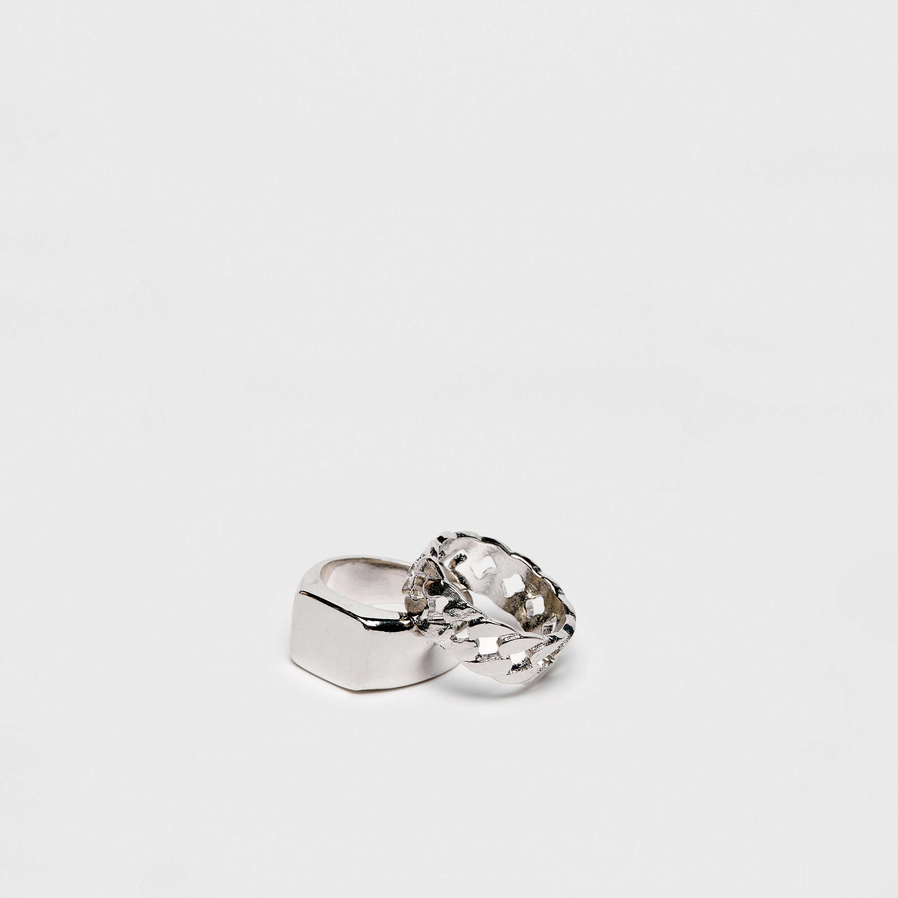 خواتم ميتاليك متنوعة - طقم من قطعتين-men-watchesandjewellery-rings-image-3