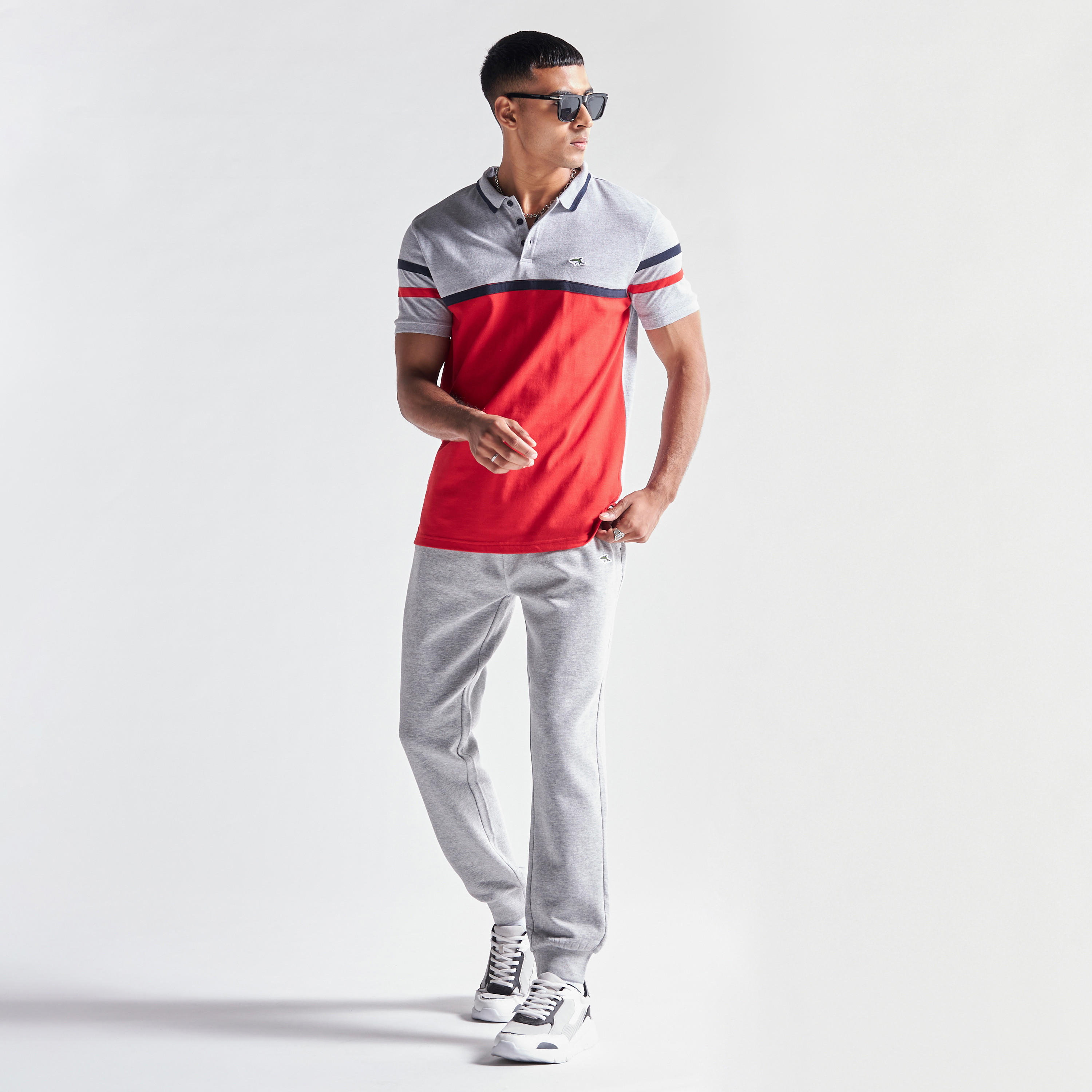 تيشيرت بولو كتل ملونة بأكمام قصيرة من لي شارك-men-clothing-tshirtsandpolos-polos-image-2