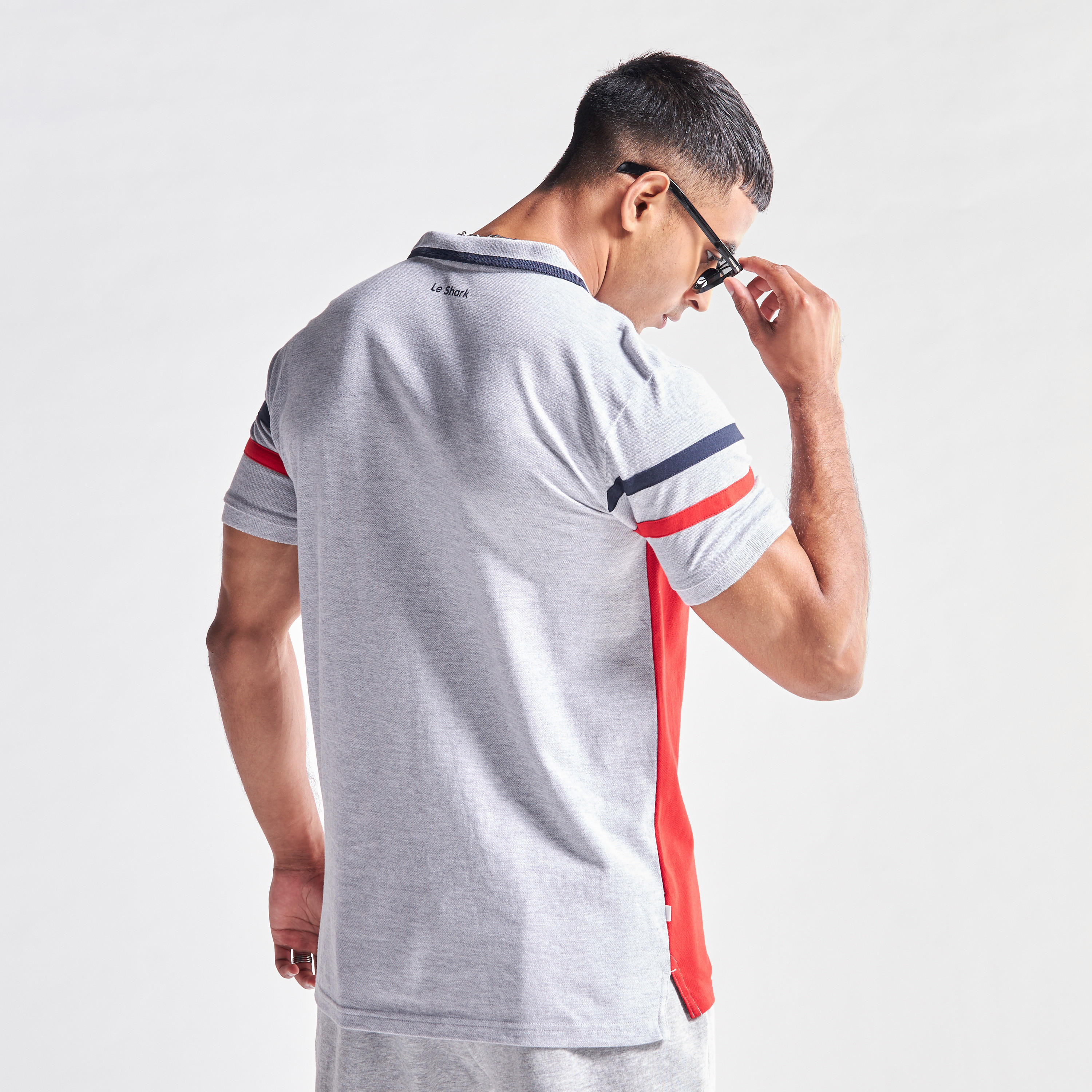 تيشيرت بولو كتل ملونة بأكمام قصيرة من لي شارك-men-clothing-tshirtsandpolos-polos-image-3