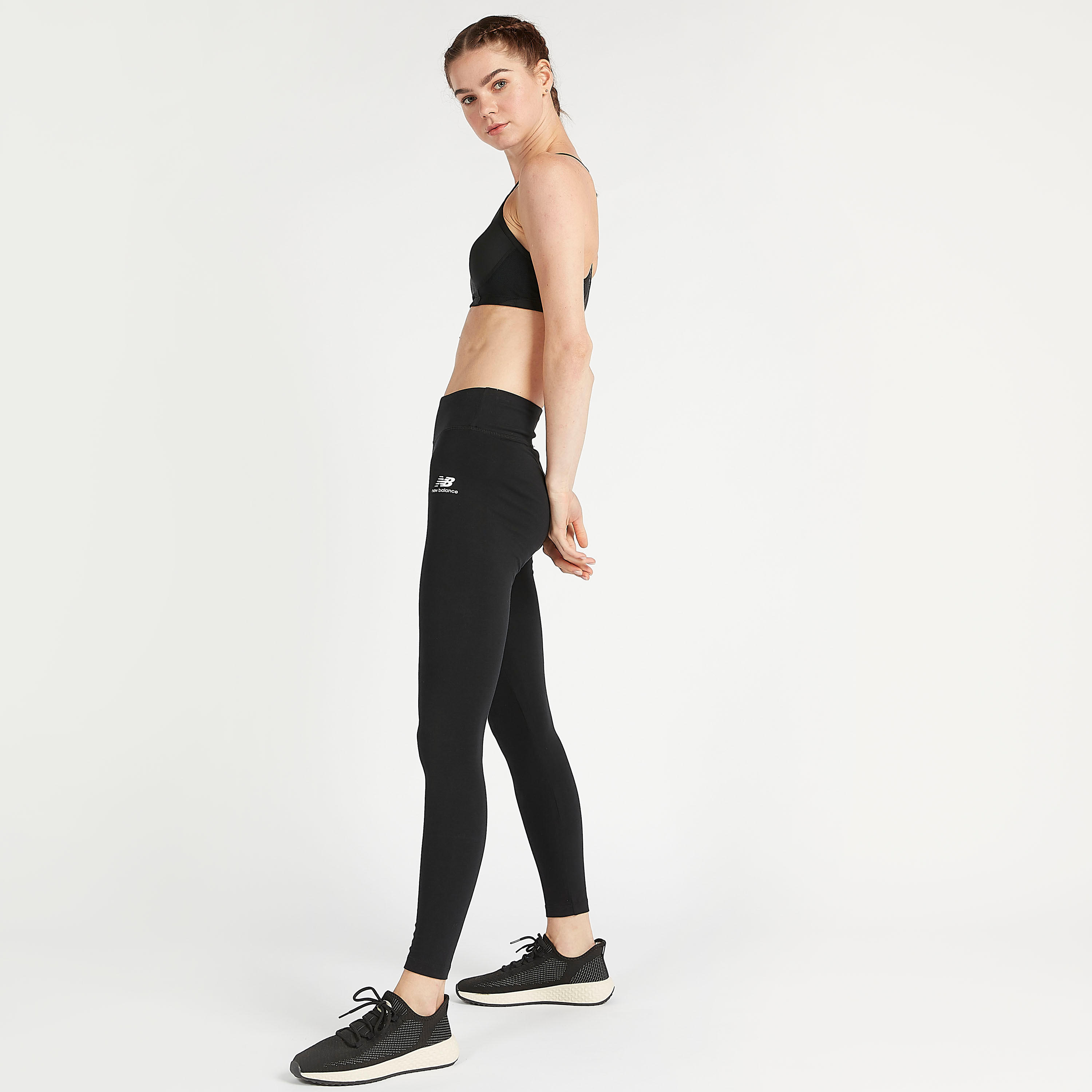 New Balance Essentials Solid Leggings with Elasticated Waistband-women-clothing-bottoms-leggings-image-2