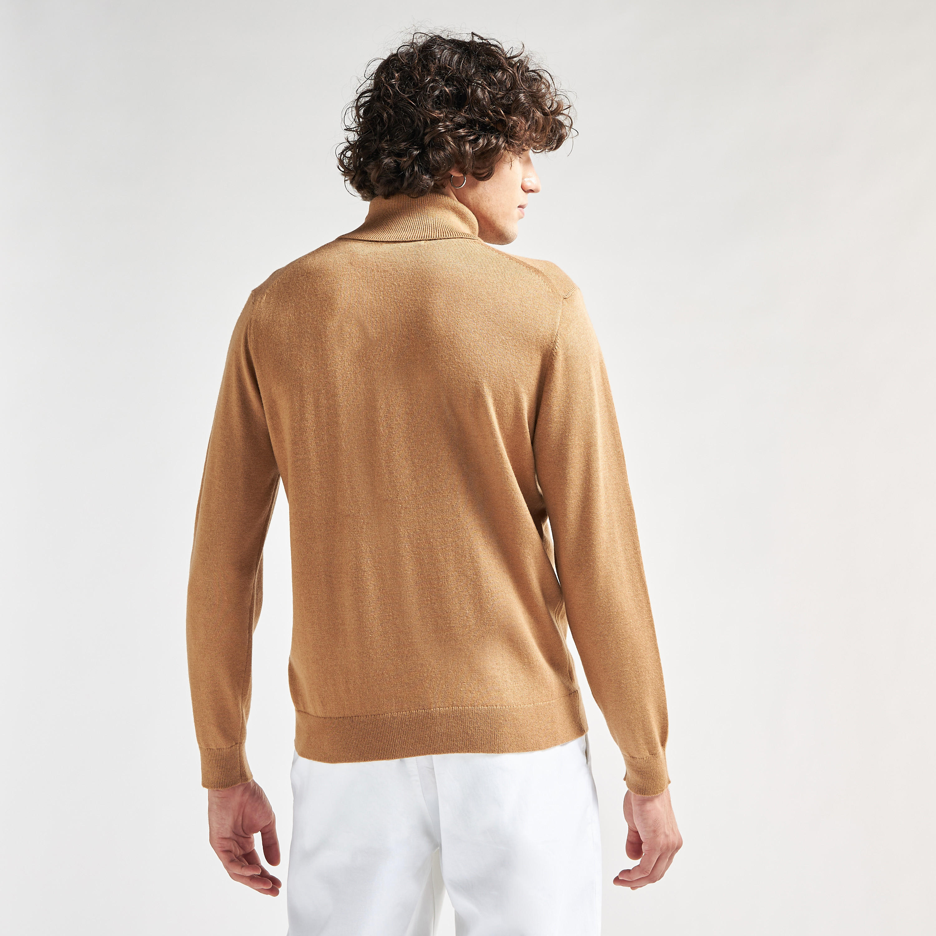 كنزة سادة بياقة عالية وأكمام طويلة-men-clothing-sweatersandpullovers-image-2