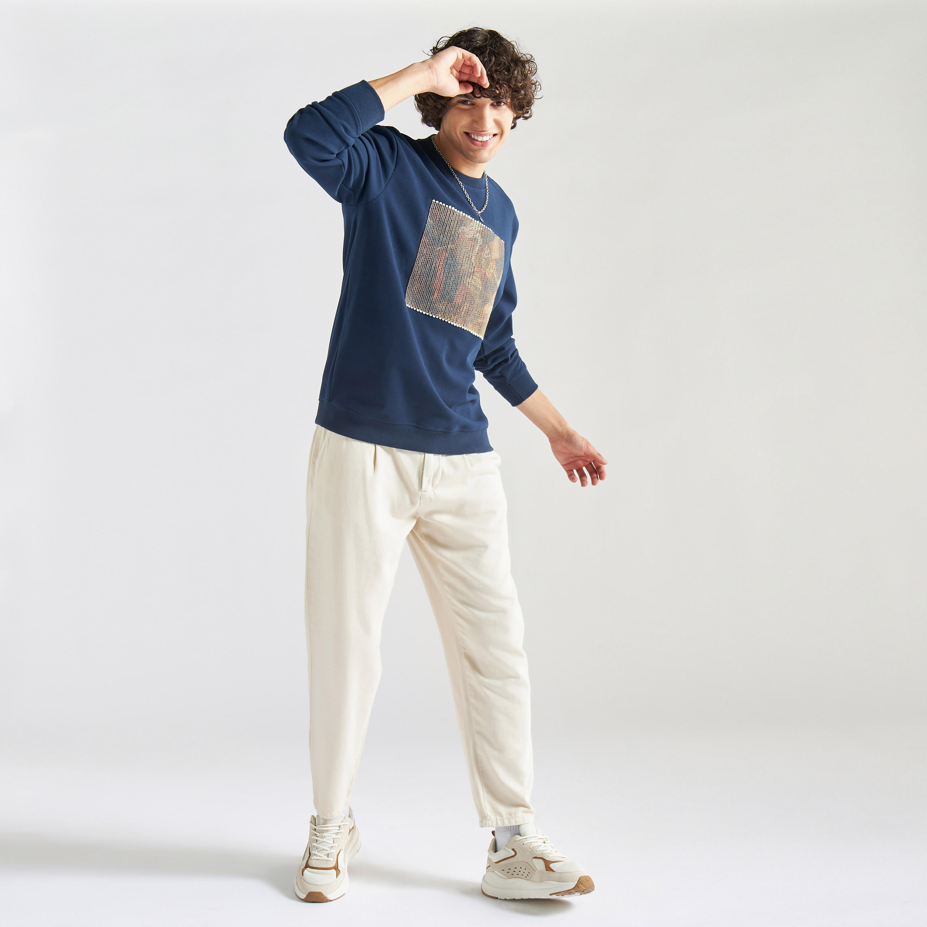 سويت شيرت بارز الملمس بأكمام طويلة-men-winterwear-hoodiesandsweatshirts-image-2