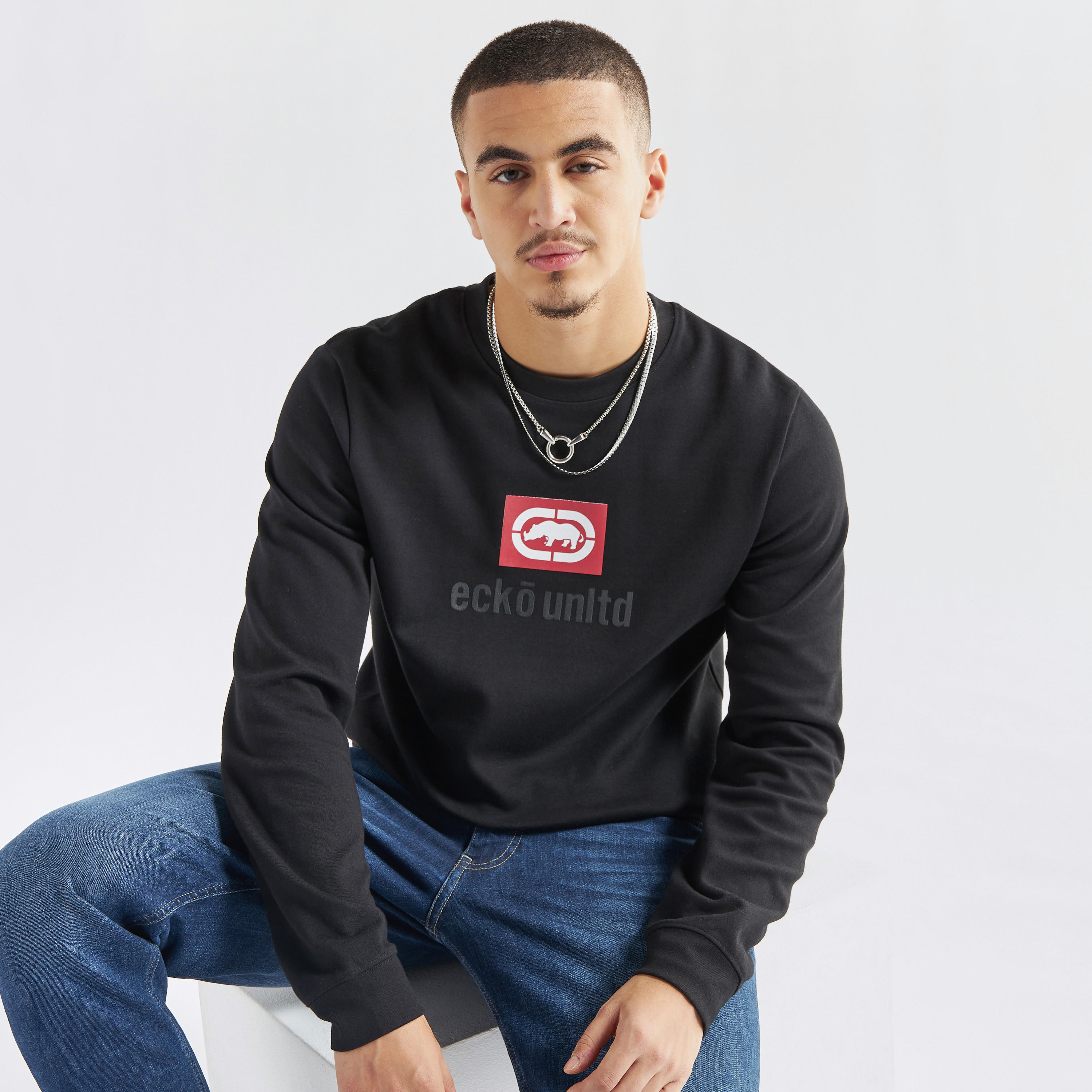 سويت شيرت بياقة ضيّقة وأكمام طويلة وطبعات من إيكو أنليمتد-men-winterwear-hoodiesandsweatshirts-image-4