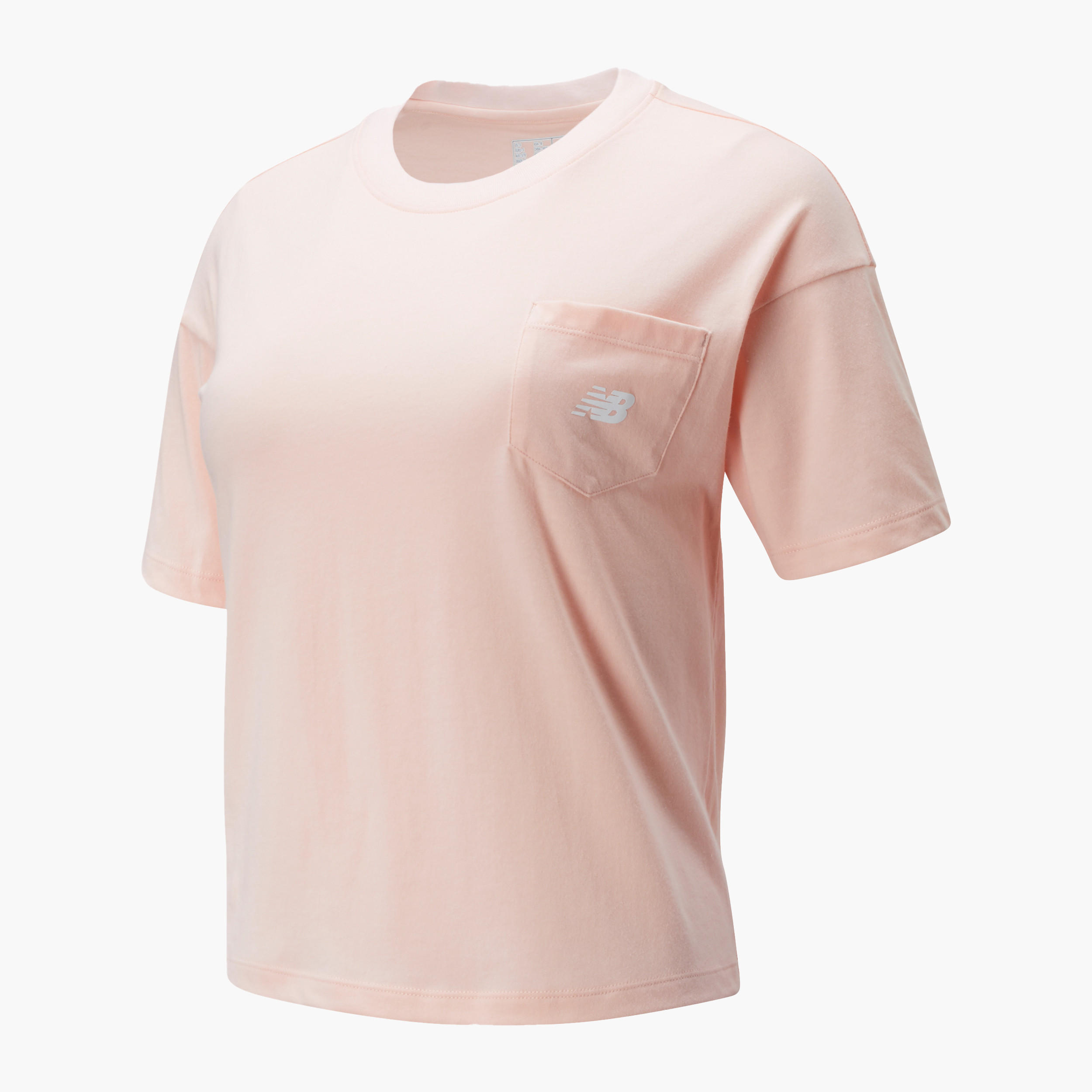 New Balance Logo Print T-shirt with Short Sleeves and Chest Pocket-women-clothing-sportswearandactivewear-tshirtsandvests-image-1