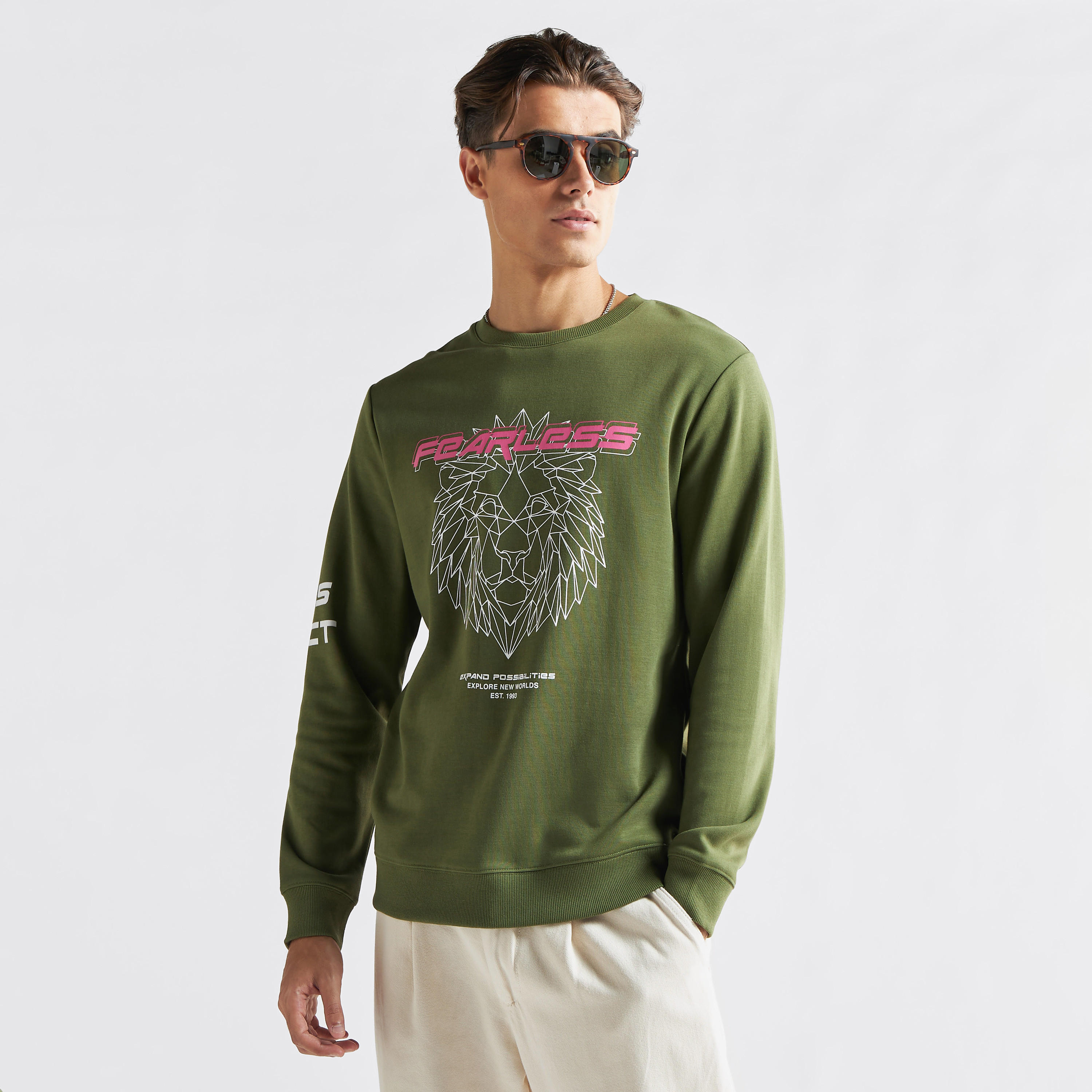 Printed Sweatshirt with Long Sleeves-men-winterwear-hoodiesandsweatshirts-image-1