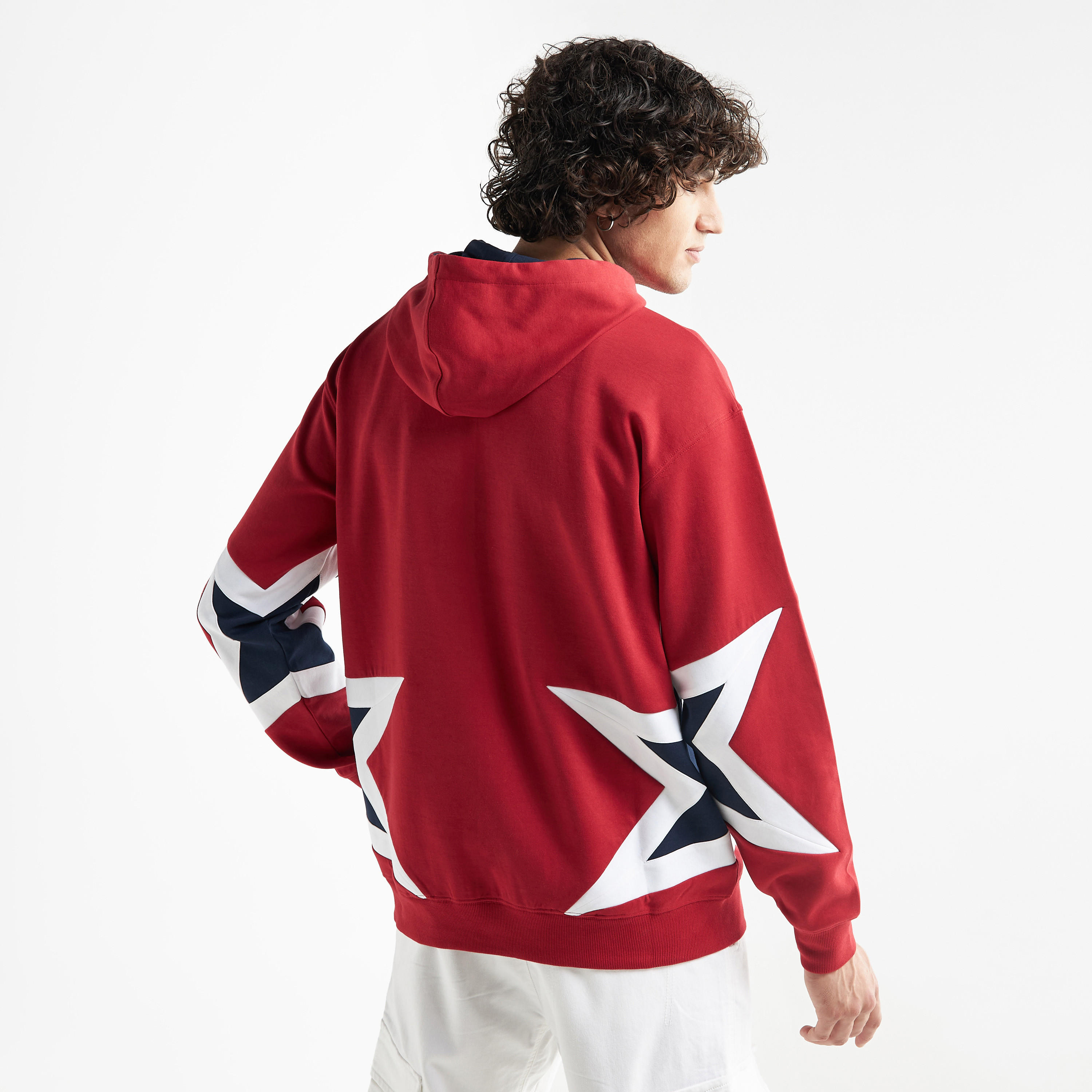 Starter Logo Print Hoodie with Long Sleeves-men-winterwear-hoodiesandsweatshirts-image-3