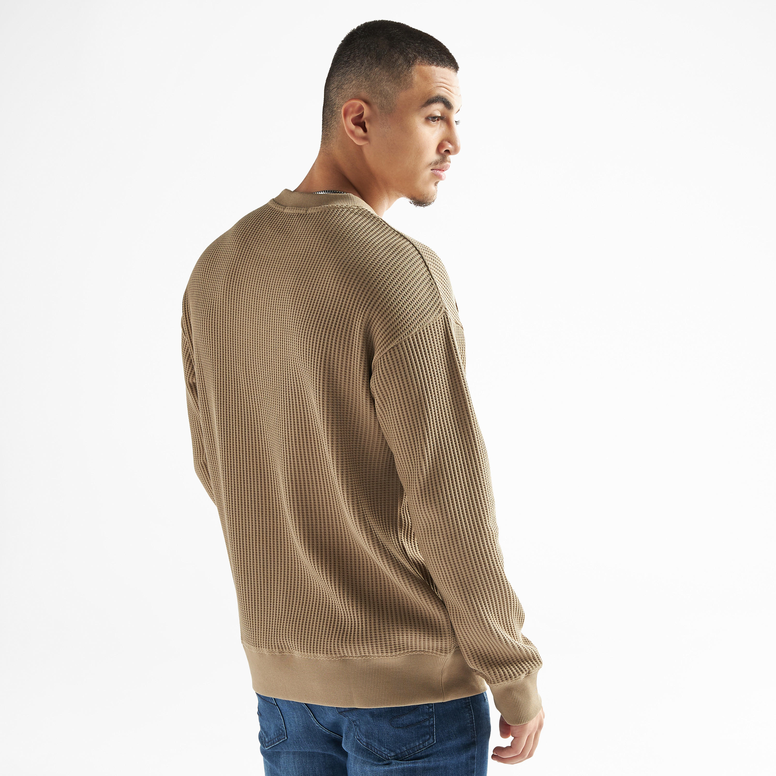 سويت شيرت بارز الملمس بأكمام طويلة وياقة ضيقة-men-winterwear-hoodiesandsweatshirts-image-3