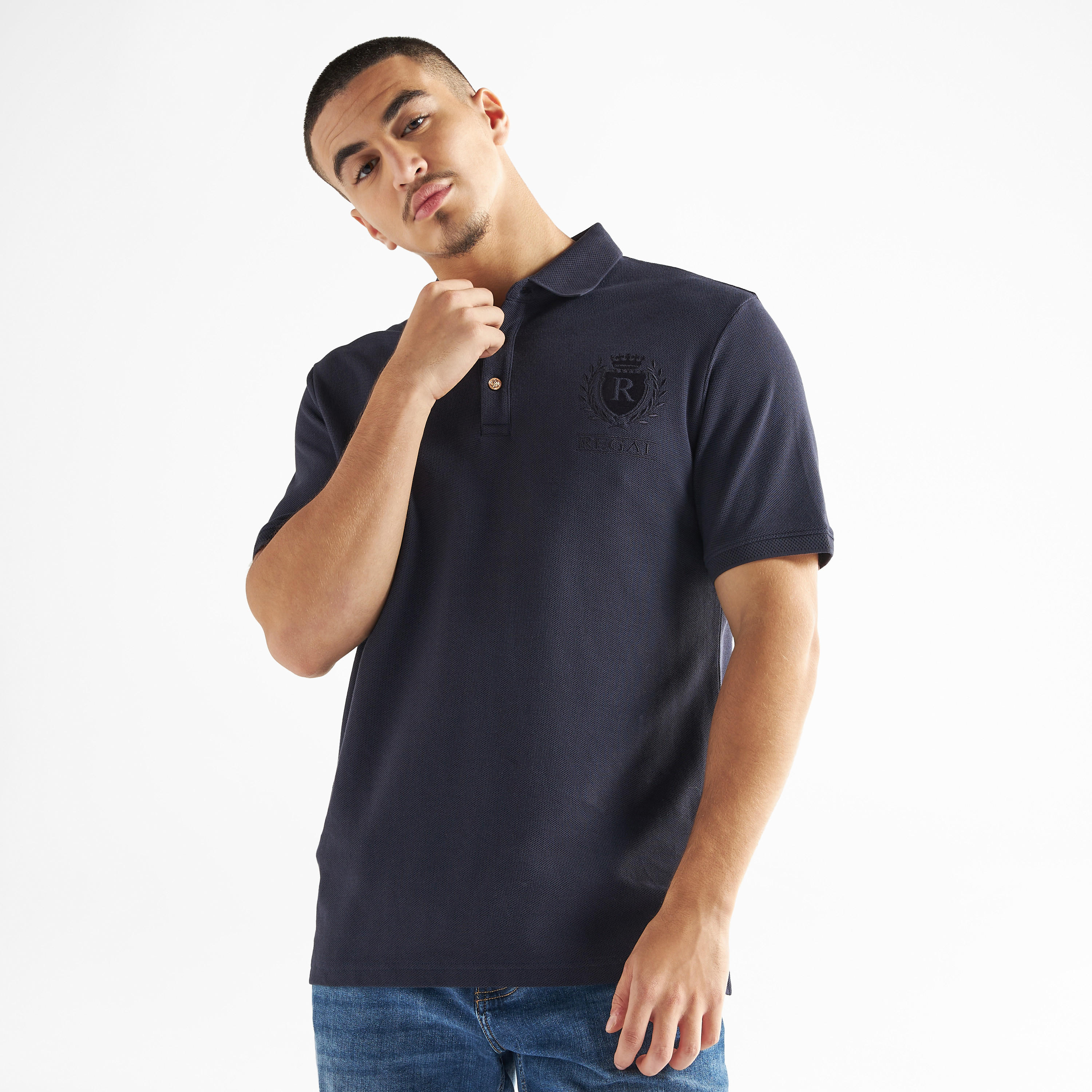 تيشيرت بولو مطرّز بأكمام قصيرة-men-clothing-tshirtsandpolos-polos-image-4