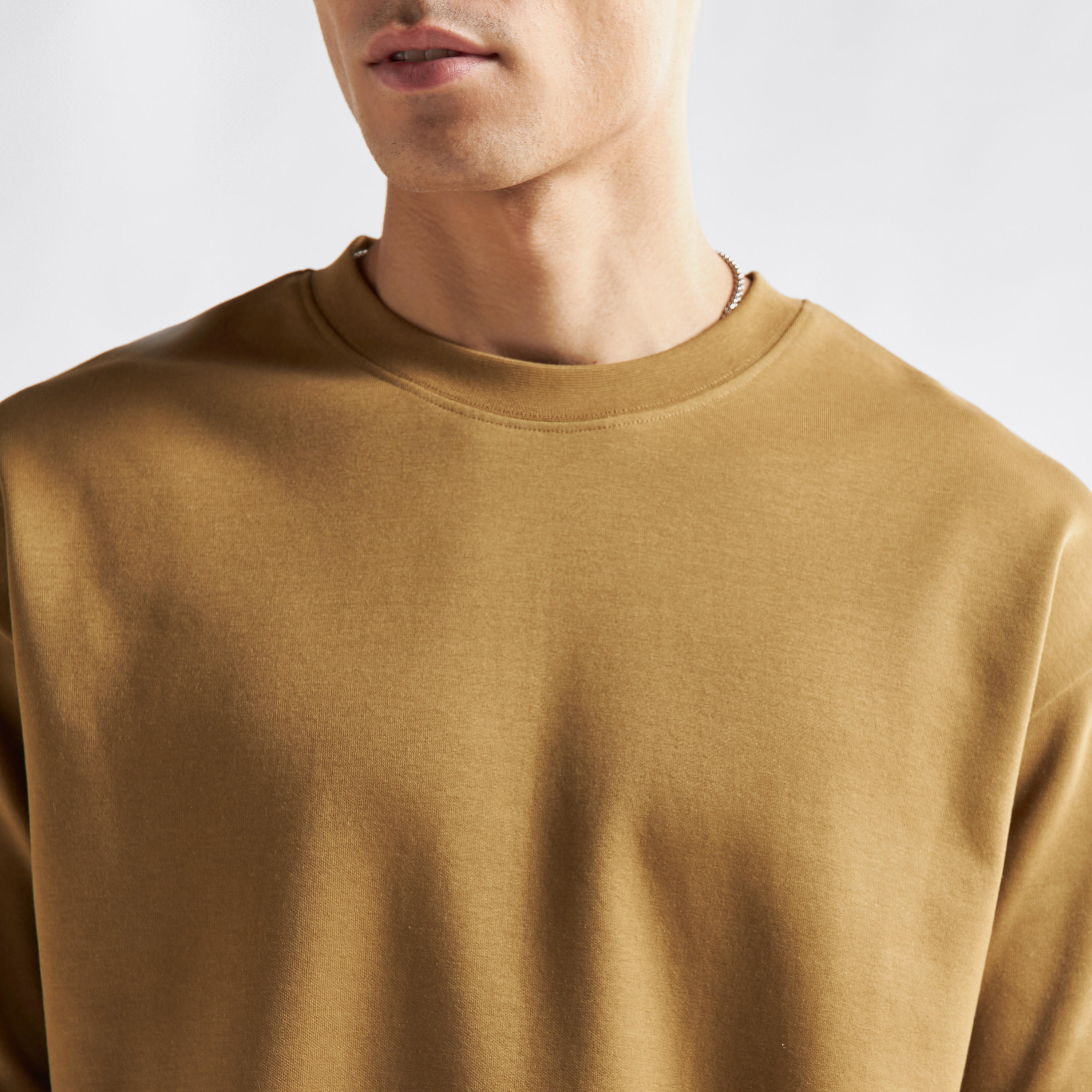 Solid Crew Neck T-shirt with Drop Shoulder Sleeves-men-clothing-tshirtsandpolos-tshirts-image-4