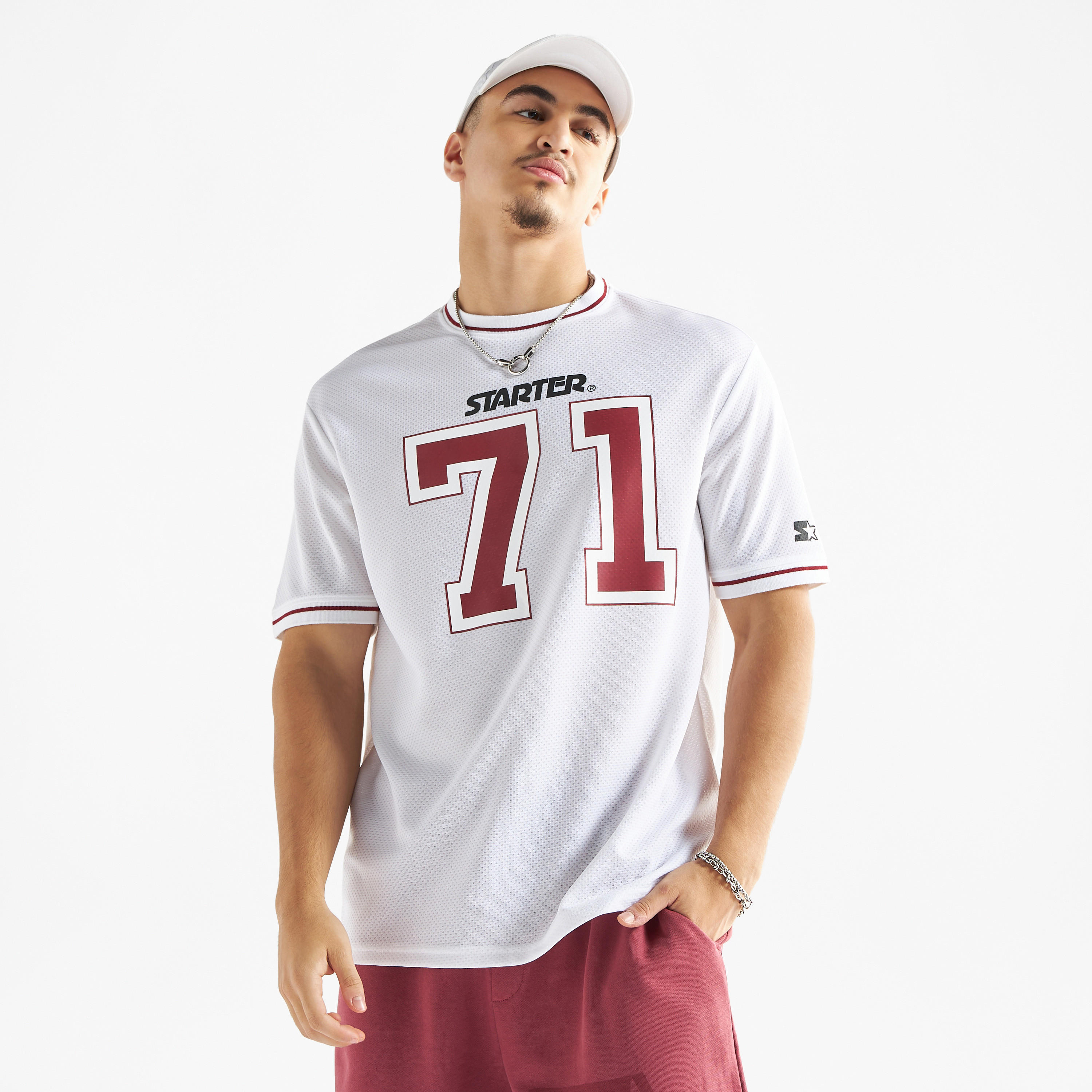 Starter Print Oversized T-shirt with Short Sleeves and Crew Neck-men-clothing-tshirtsandpolos-tshirts-image-1