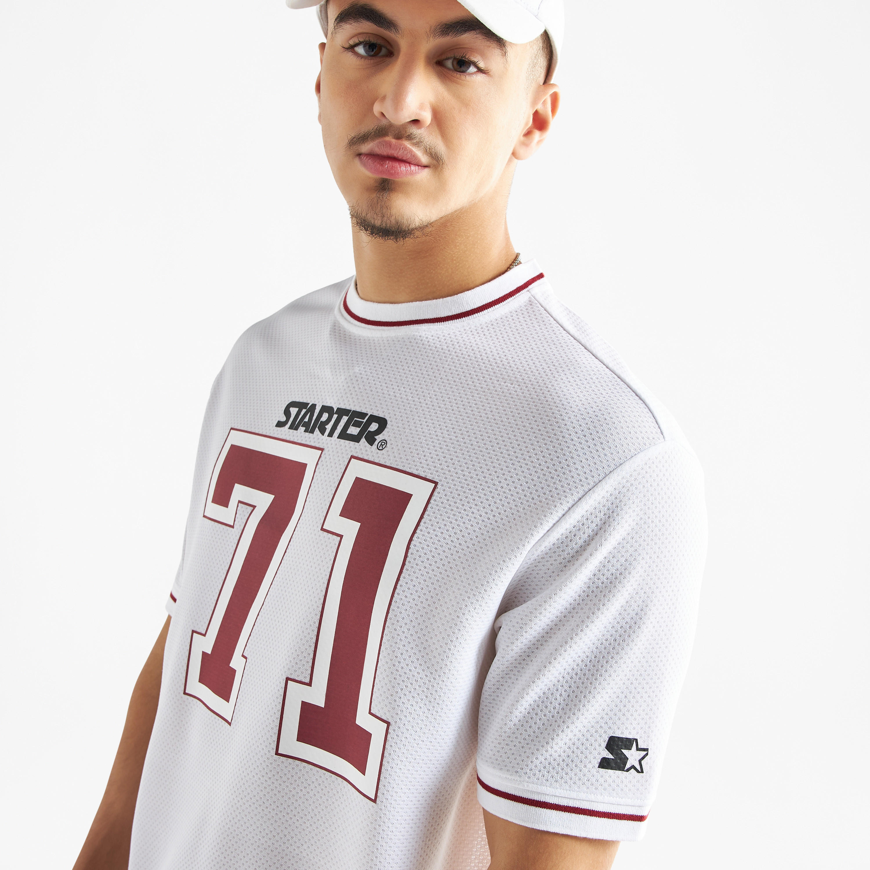 Starter Print Oversized T-shirt with Short Sleeves and Crew Neck-men-clothing-tshirtsandpolos-tshirts-image-4