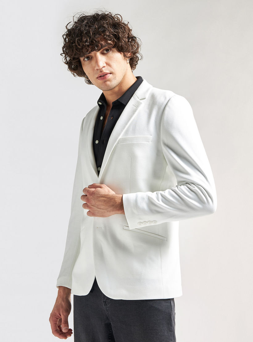 Solid Blazer with Notch Lapel and Long Sleeves-men-winterwear-jacketsandblazers-image-1