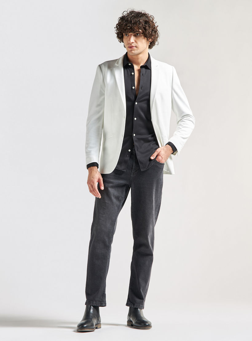 Solid Blazer with Notch Lapel and Long Sleeves-men-winterwear-jacketsandblazers-image-2