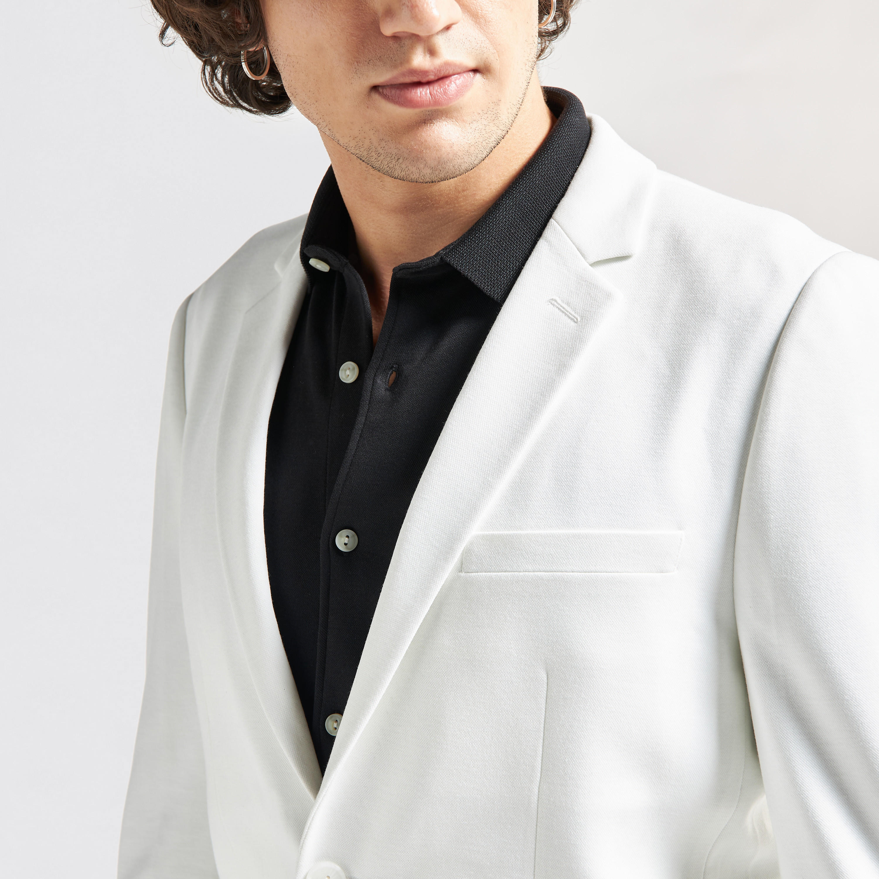 Solid Blazer with Notch Lapel and Long Sleeves-men-winterwear-jacketsandblazers-image-4