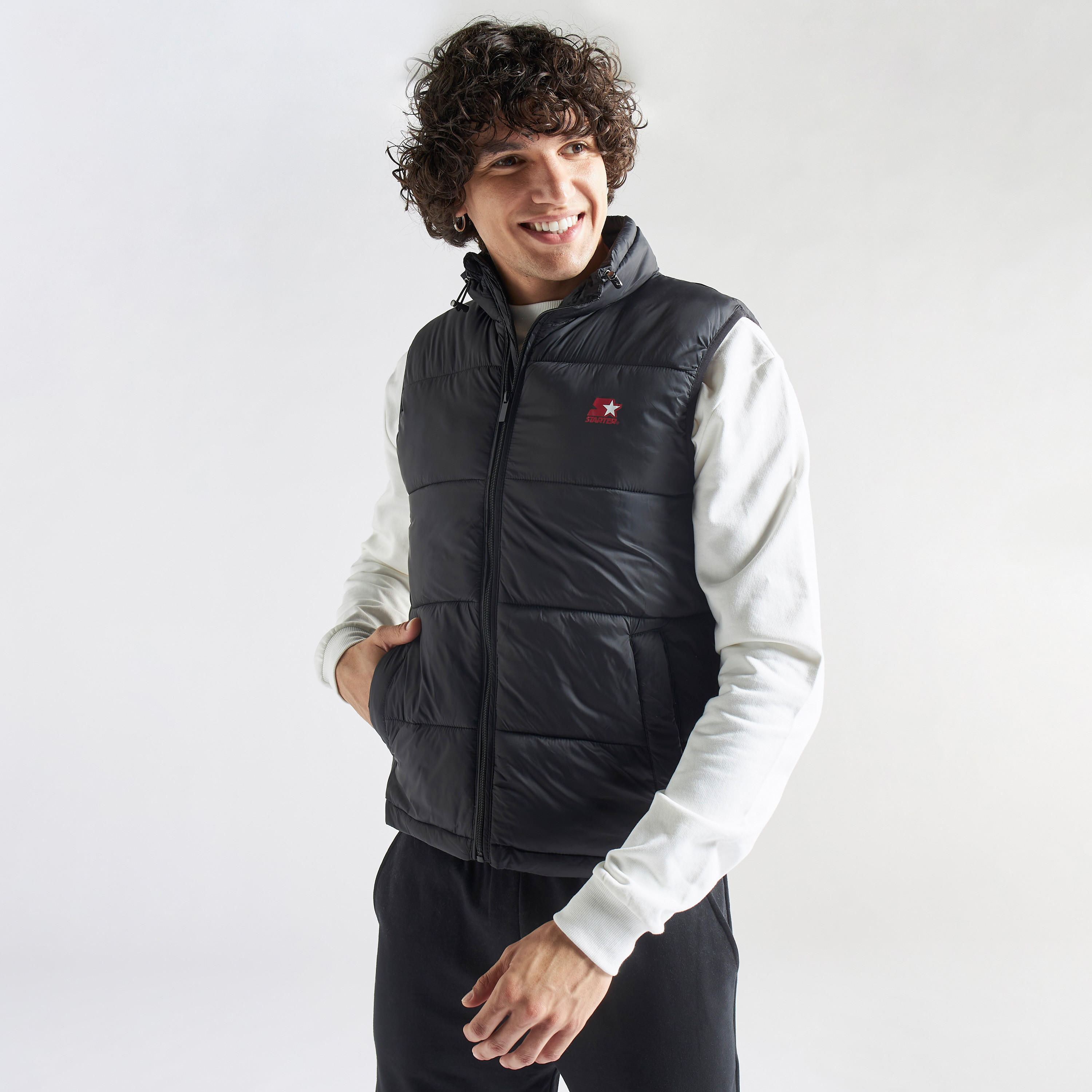 Quilted Zip Through Sleeveless Jacket with Pockets-men-clothing-jacketsandblazers-jackets-image-1
