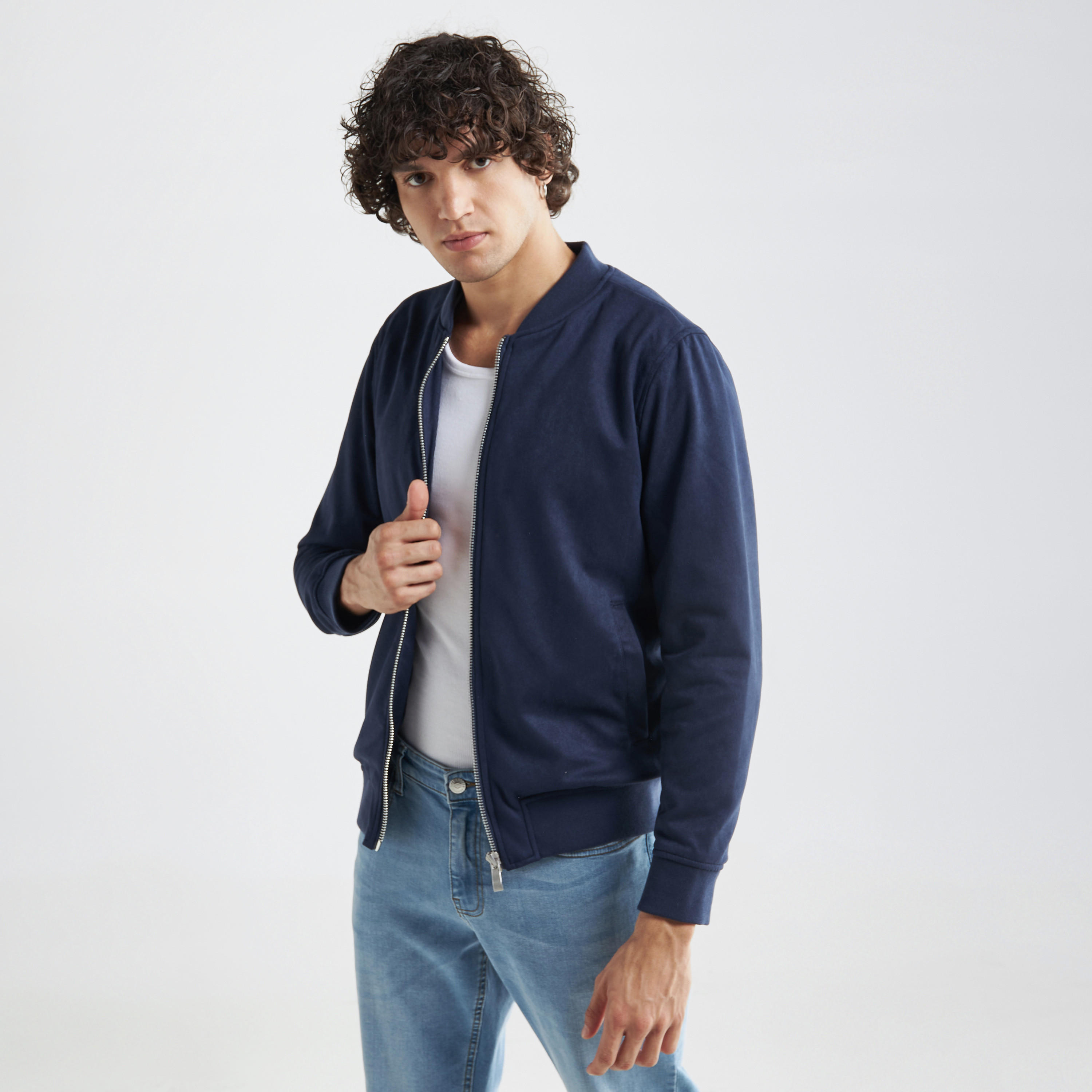 جاكيت بومبر سادة بأكمام طويلة وسحّاب-men-clothing-jacketsandblazers-jackets-image-4