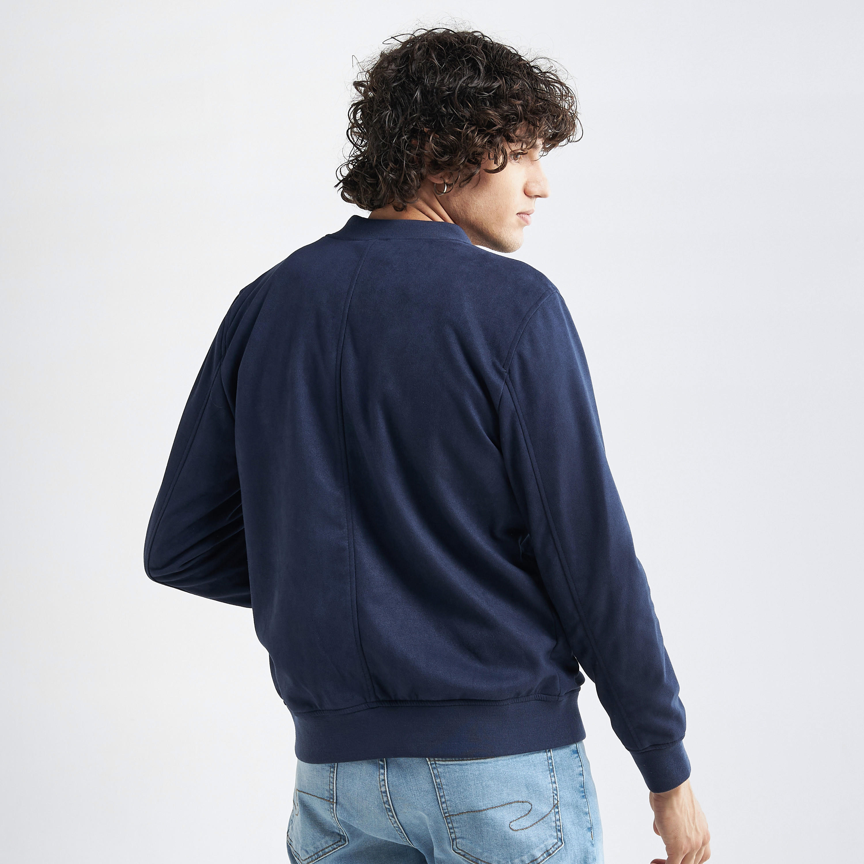 جاكيت بومبر سادة بأكمام طويلة وسحّاب-men-clothing-jacketsandblazers-jackets-image-2