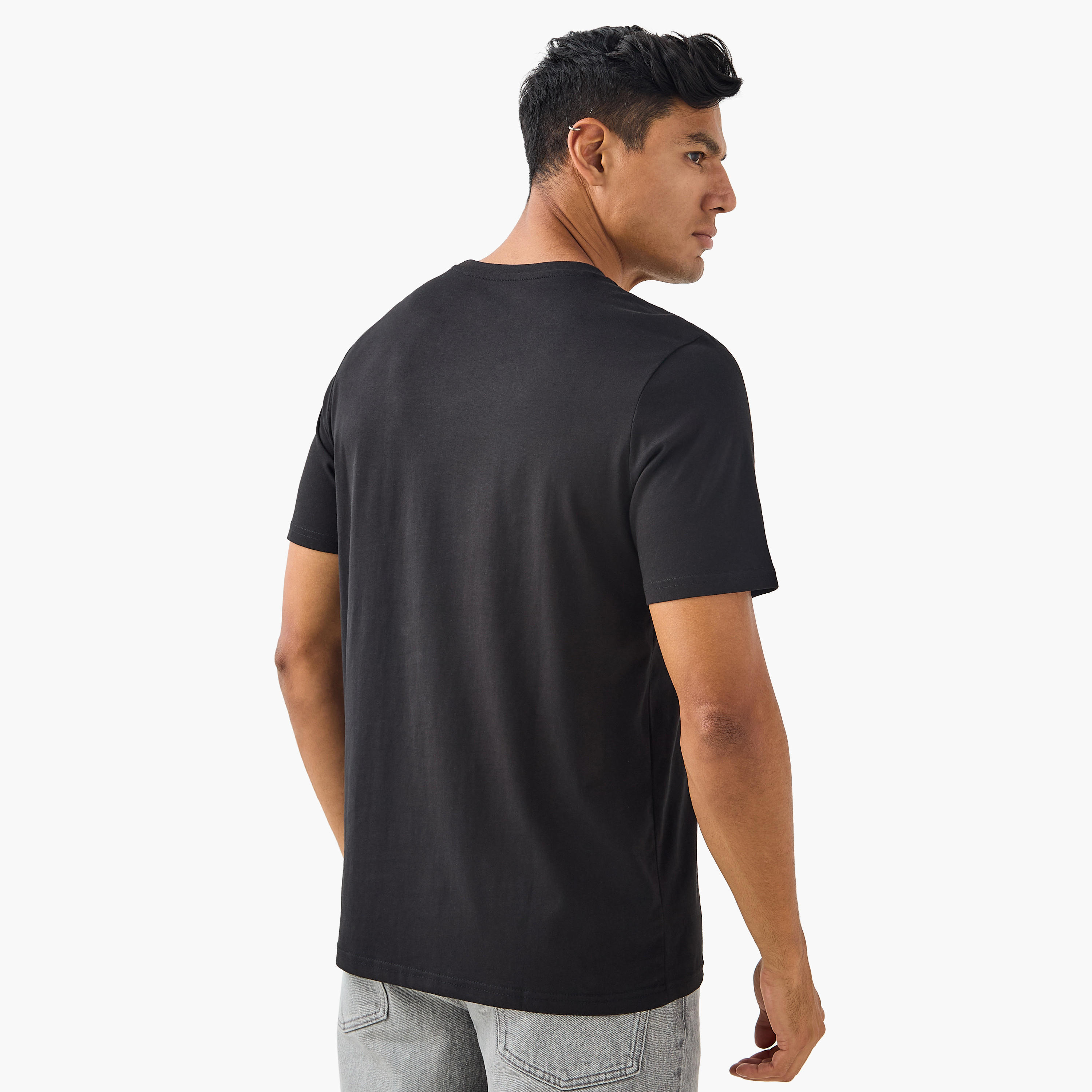 Set of 3 - Solid Crew Neck T-shirt with Short Sleeves-men-clothing-tshirtsandpolos-tshirts-image-3