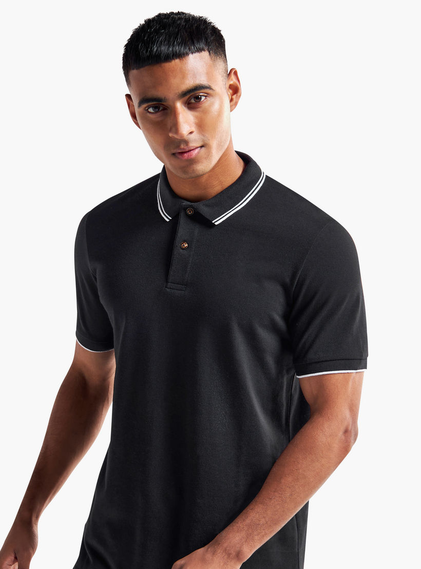 Set of 2 - Solid Polo T-shirt with Short Sleeves-men-clothing-tshirtsandpolos-polos-image-2