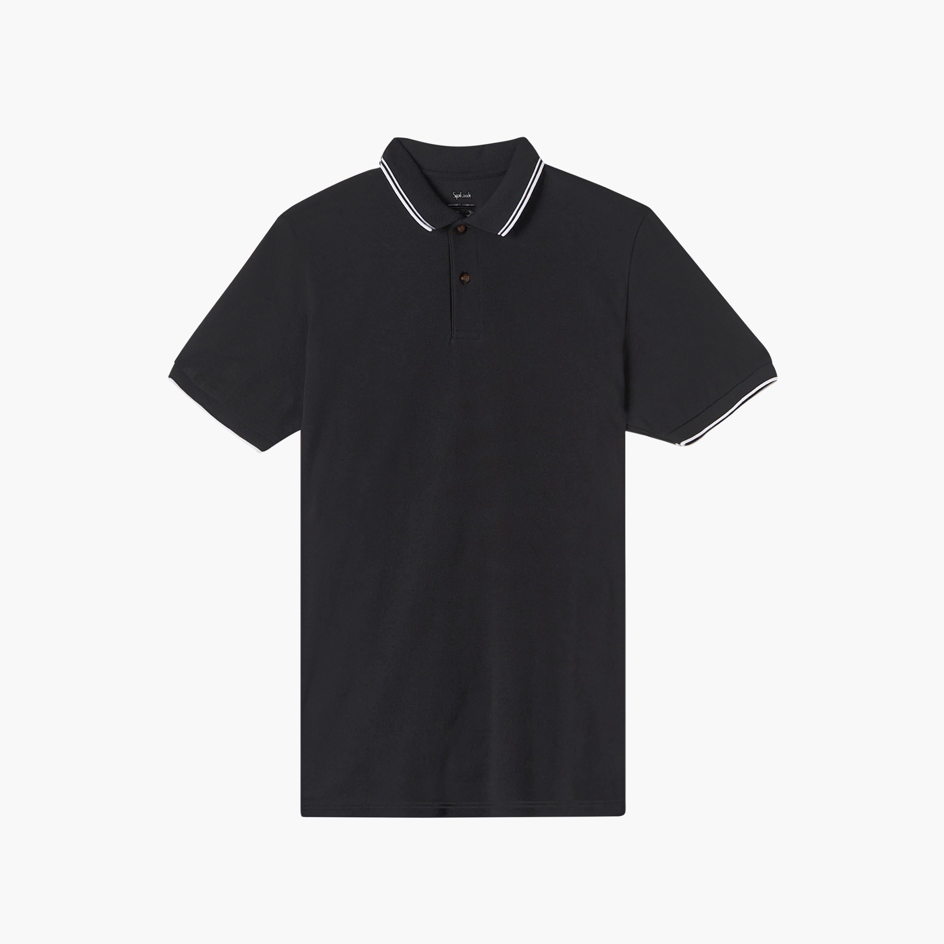 Set of 2 - Solid Polo T-shirt with Short Sleeves-men-clothing-tshirtsandpolos-polos-image-3