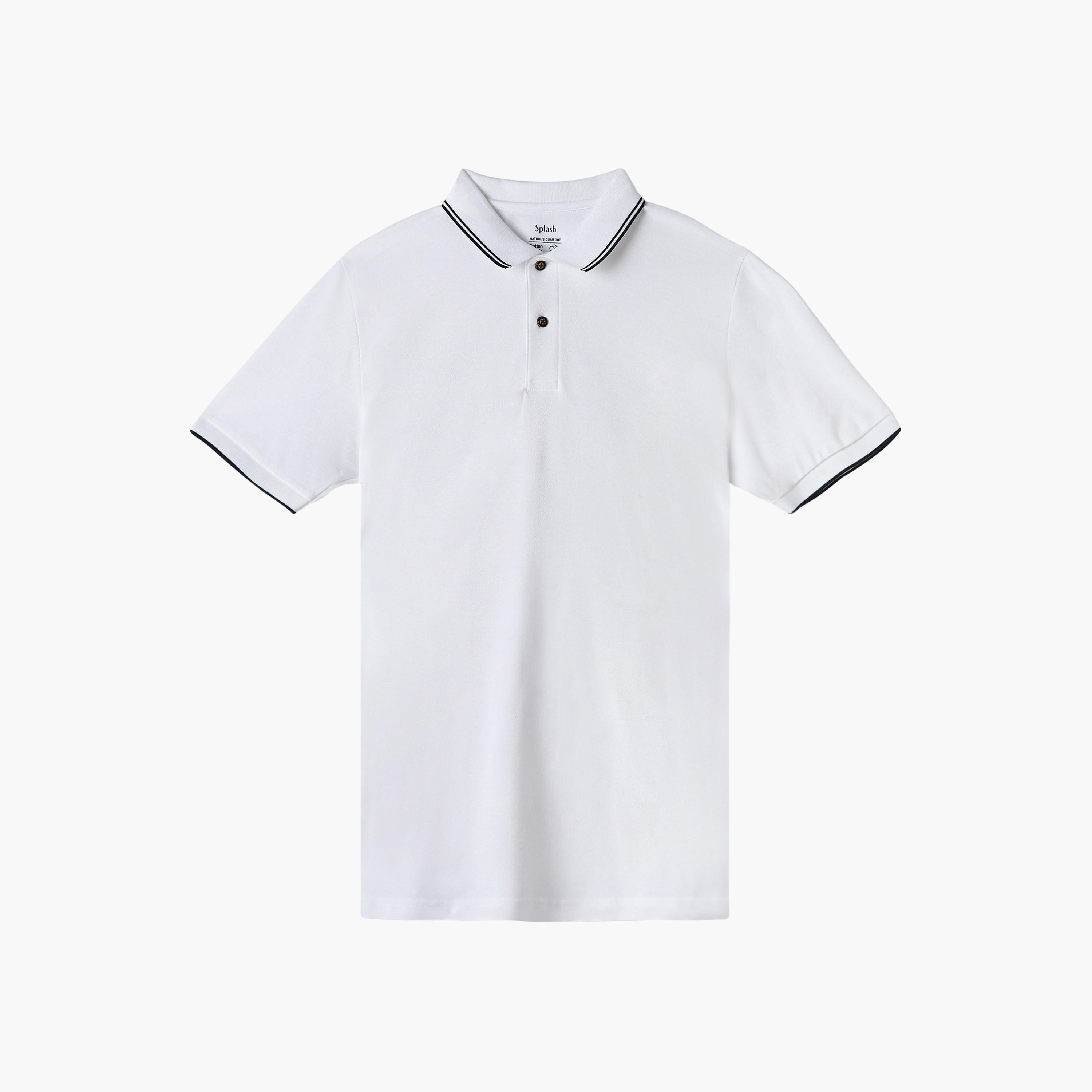 Set of 2 - Solid Polo T-shirt with Short Sleeves-men-clothing-tshirtsandpolos-polos-image-4