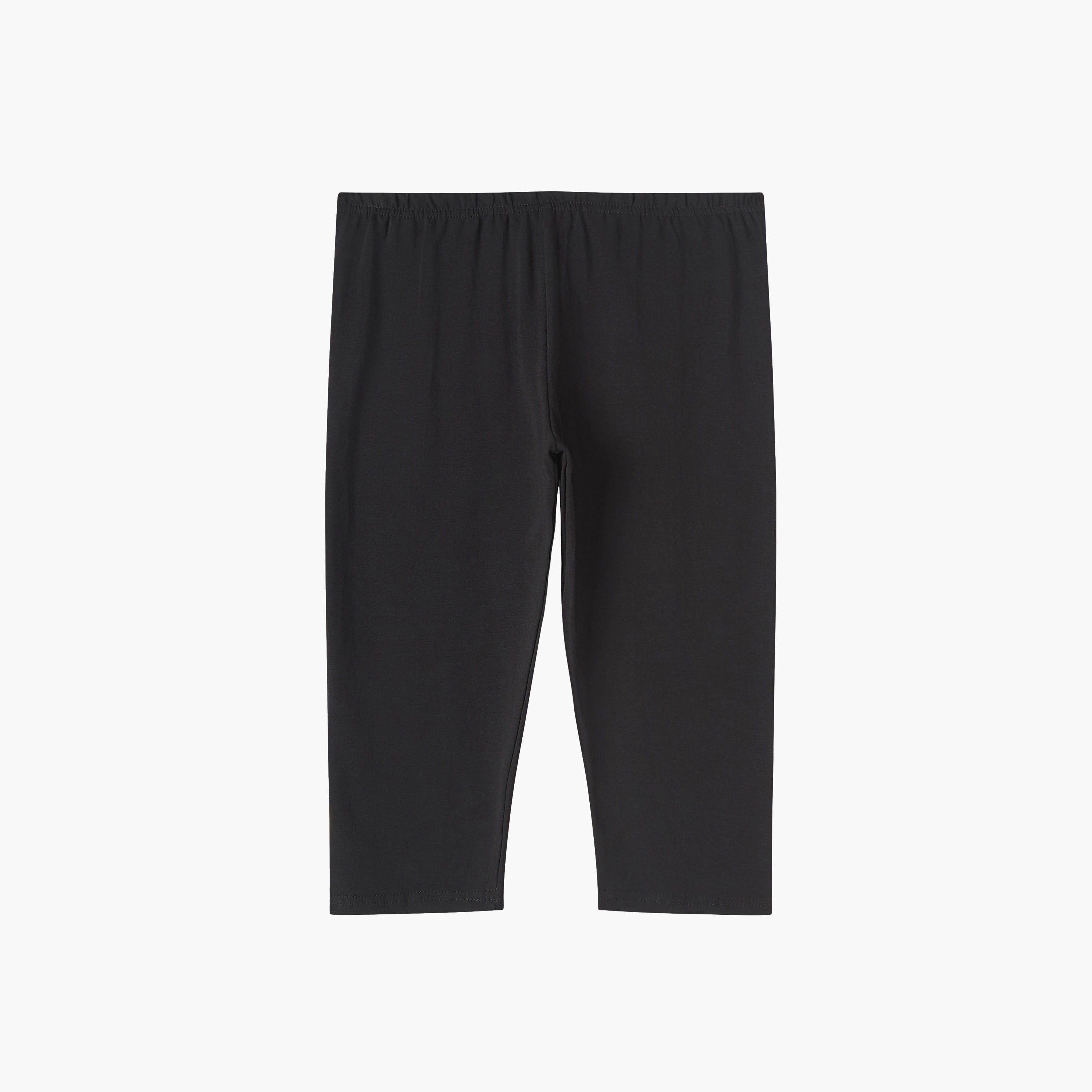 بنطلون ليقنز قصير سادة بخصر مطاطي - عبوة من قطعتين-women-clothing-bottoms-leggings-image-2