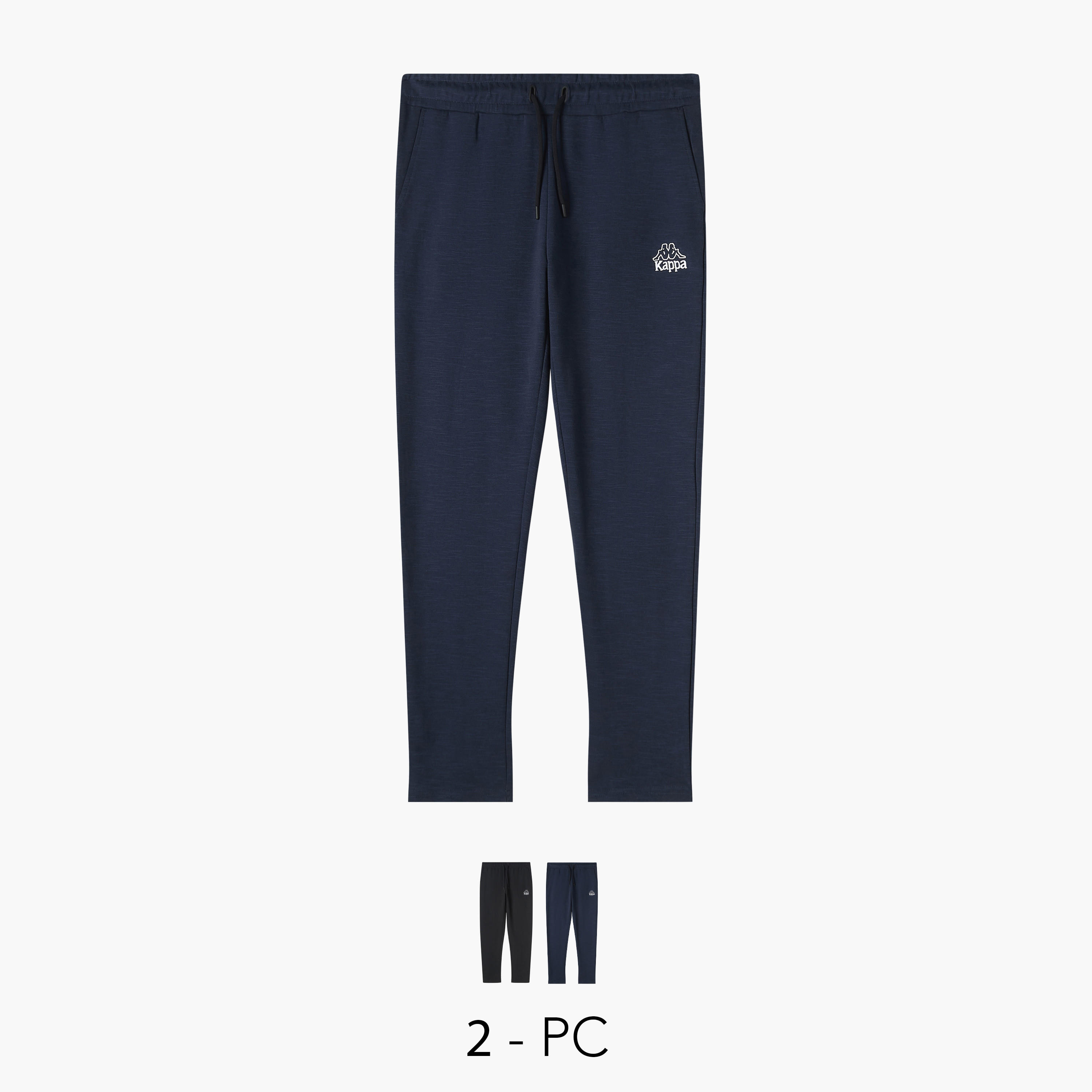 بنطلون رياضي سادة برباط إغلاق من كابا - عبوة من قطعتين-men-clothing-sportswearandactivewear-bottoms-image-5