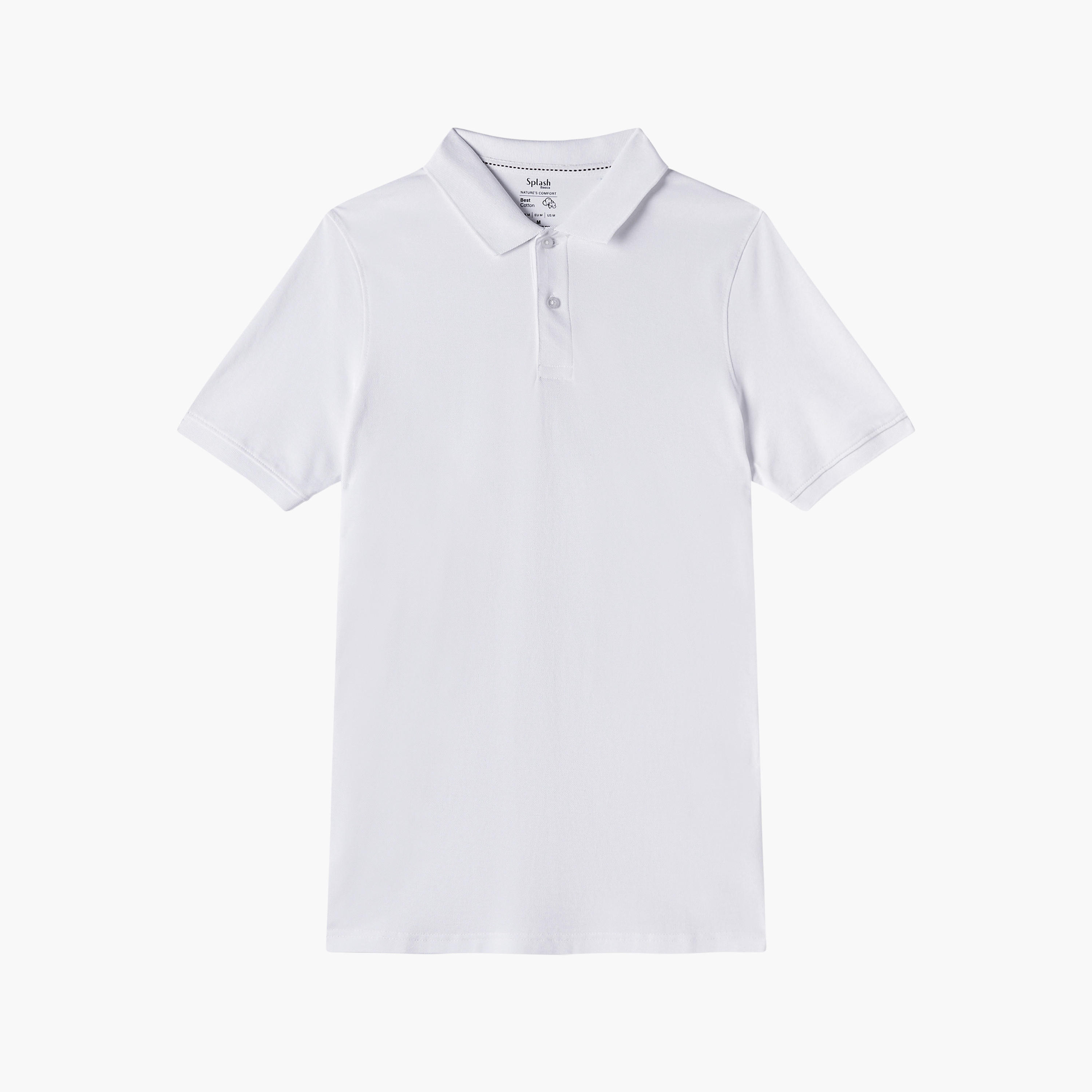 تيشيرت بولو سادة بأكمام قصيرة - عبوة من قطعتين-men-clothing-tshirtsandpolos-polos-image-3