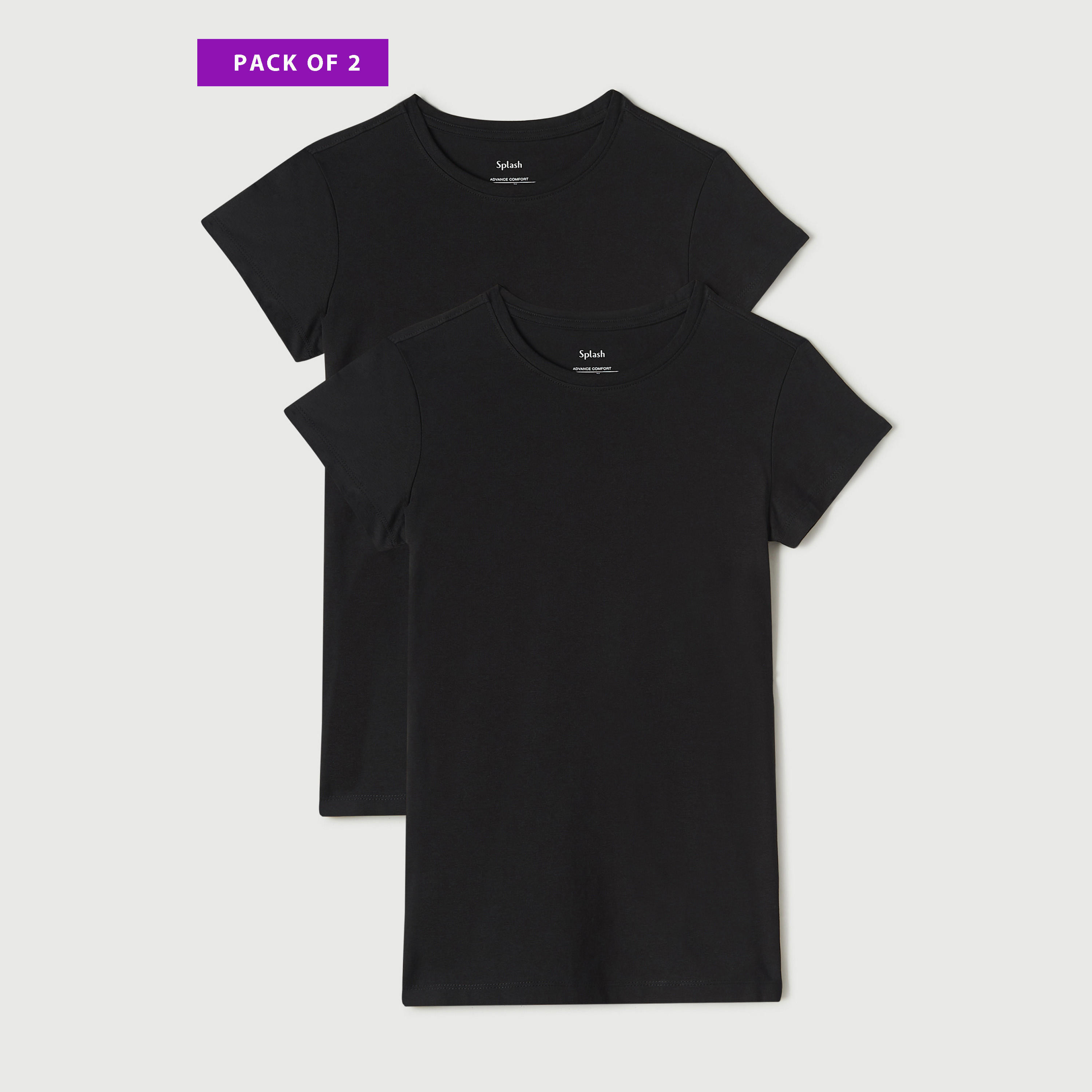 2-Pack Solid Round Neck T-shirt with Cap Sleeves-women-clothing-tshirts-image-1