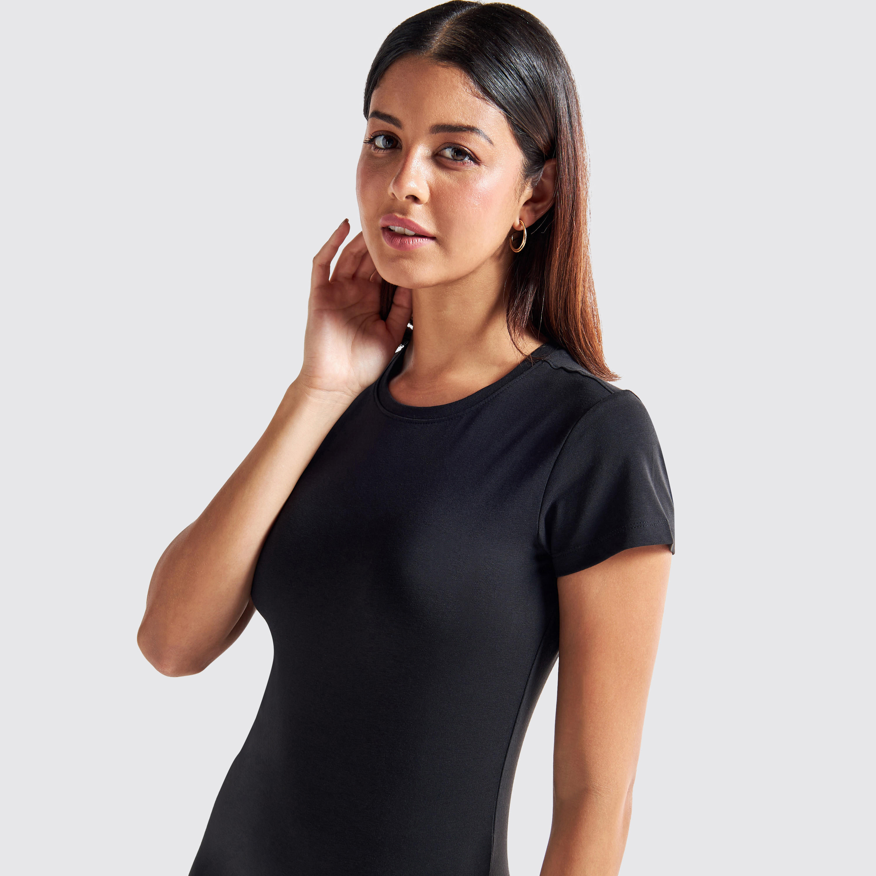 2-Pack Solid Round Neck T-shirt with Cap Sleeves-women-clothing-tshirts-image-2