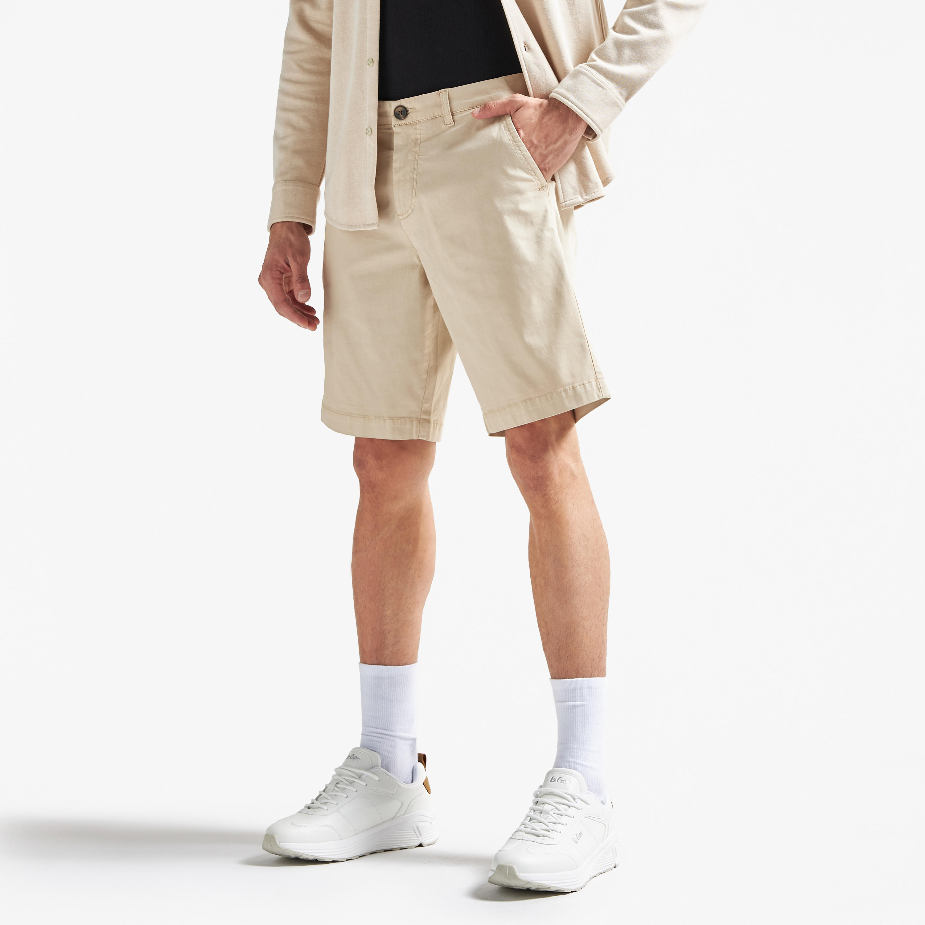 Solid Shorts with Pockets-men-clothing-bottoms-shorts-image-1
