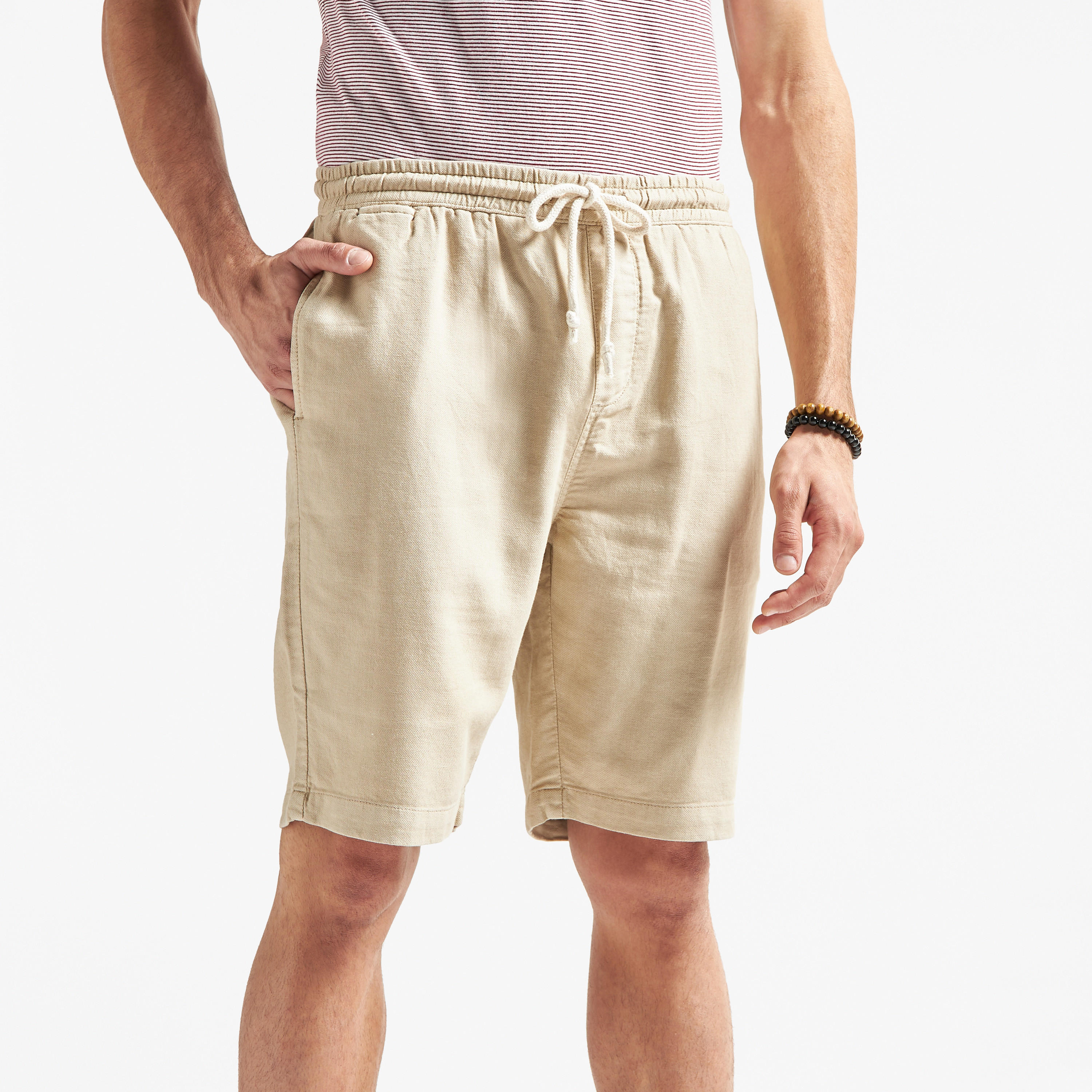 شورت سادة برباط إغلاق وجيوب-men-clothing-bottoms-shorts-image-4