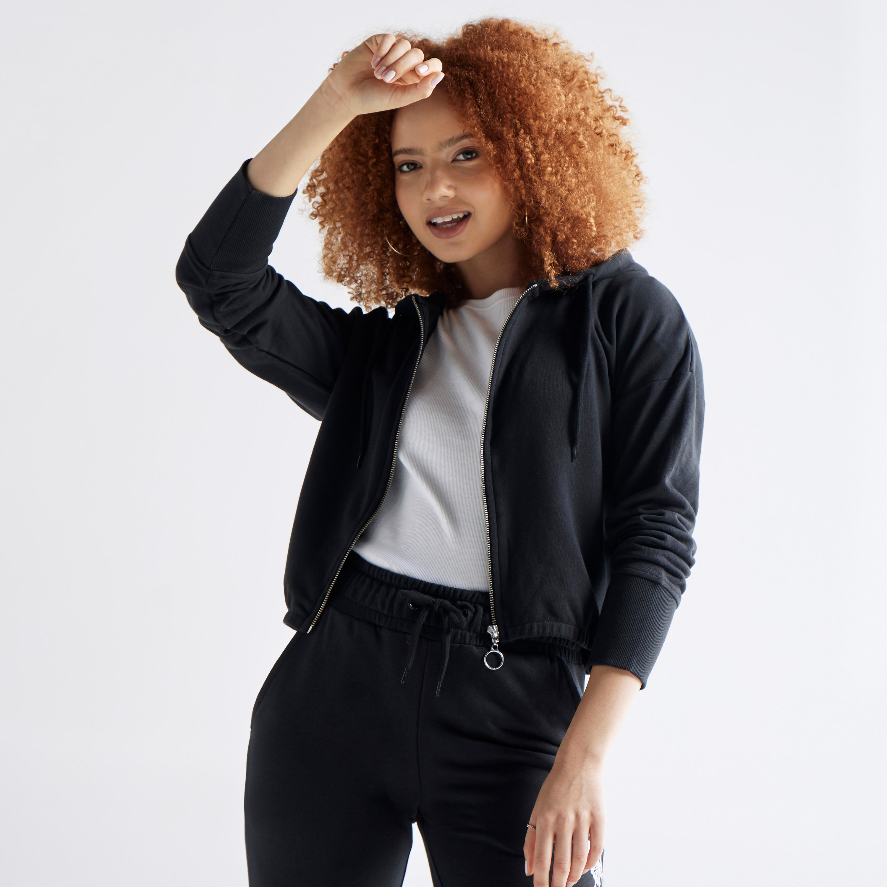 Solid Zip Through Hoodie with Long Sleeves-women-winterwear-hoodiesandsweatshirts-hoodies-image-1
